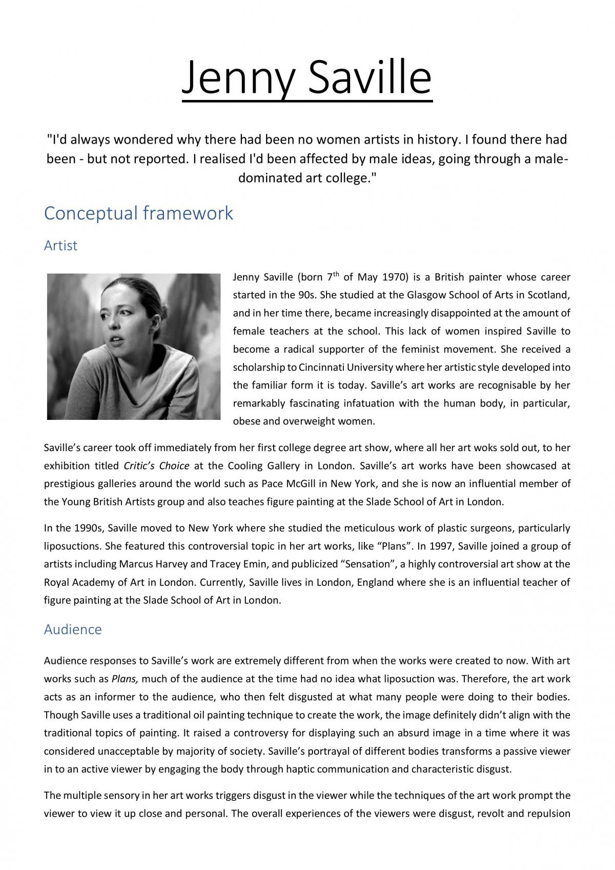 Thorough Analysis of Feminist Artists - Page 16