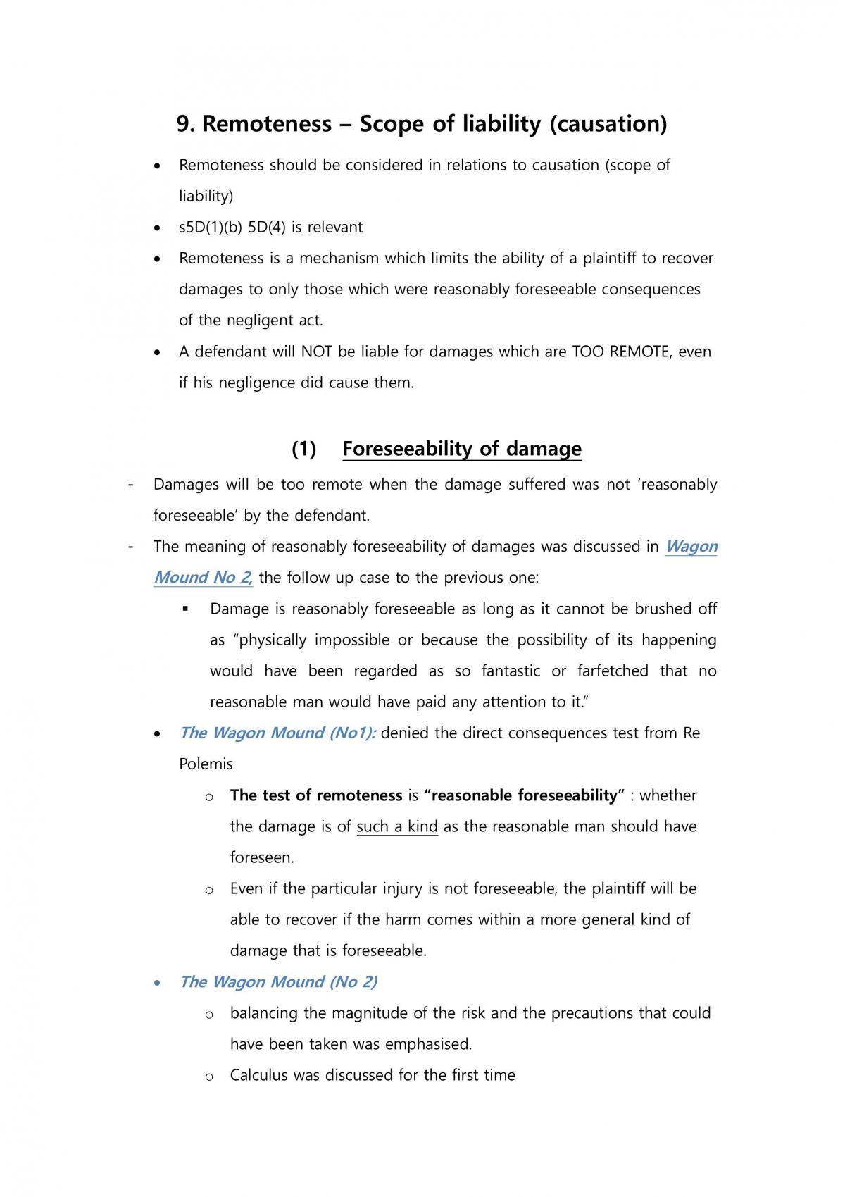 2013 Sem 2 Torts Final notes (include legislation) - Page 33