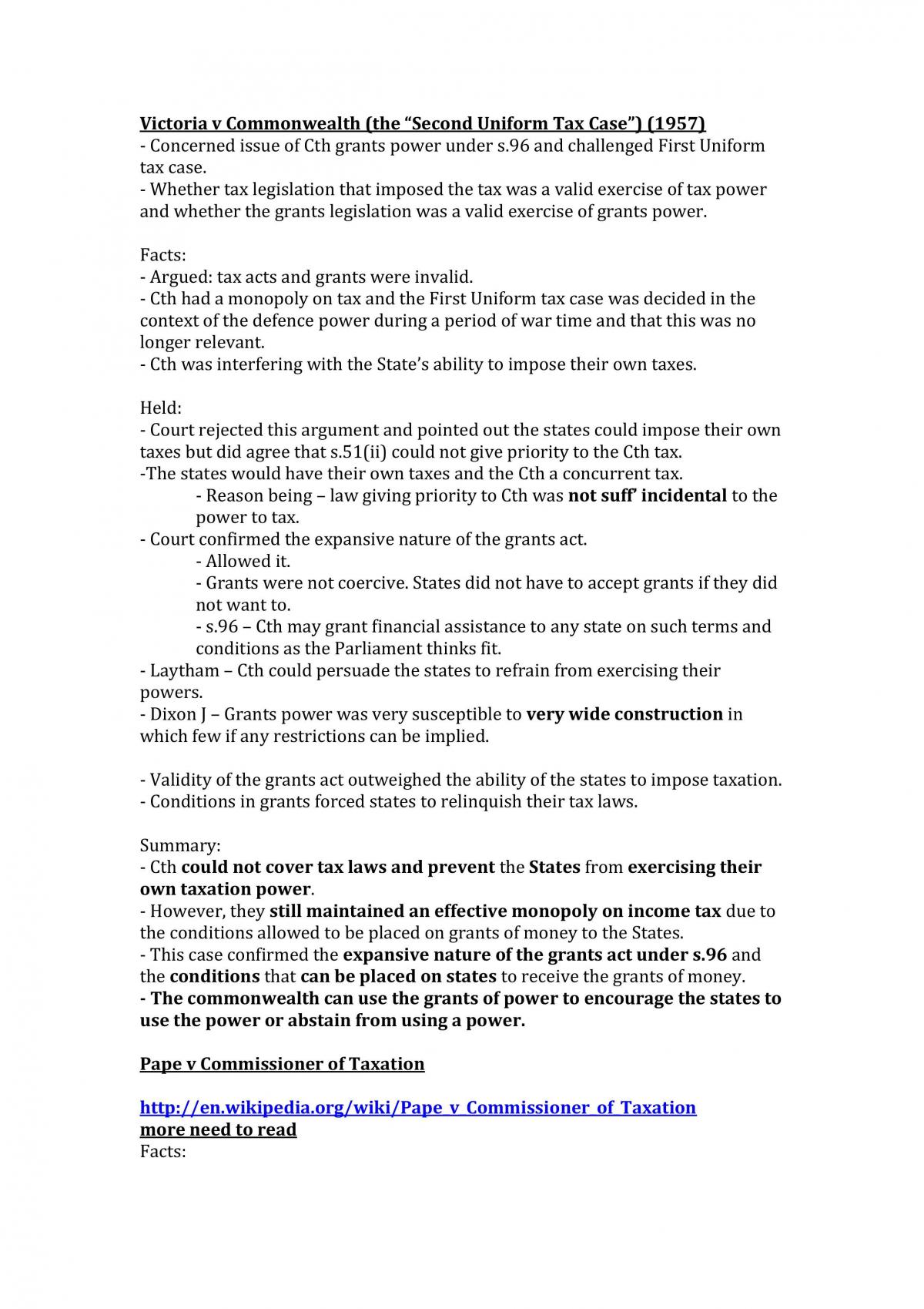 Summary of Constitutional Law cases - Page 22