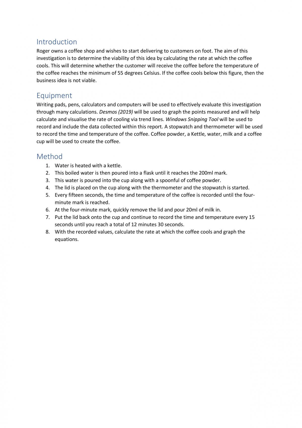 The Cooling Rate of Coffee - Page 2