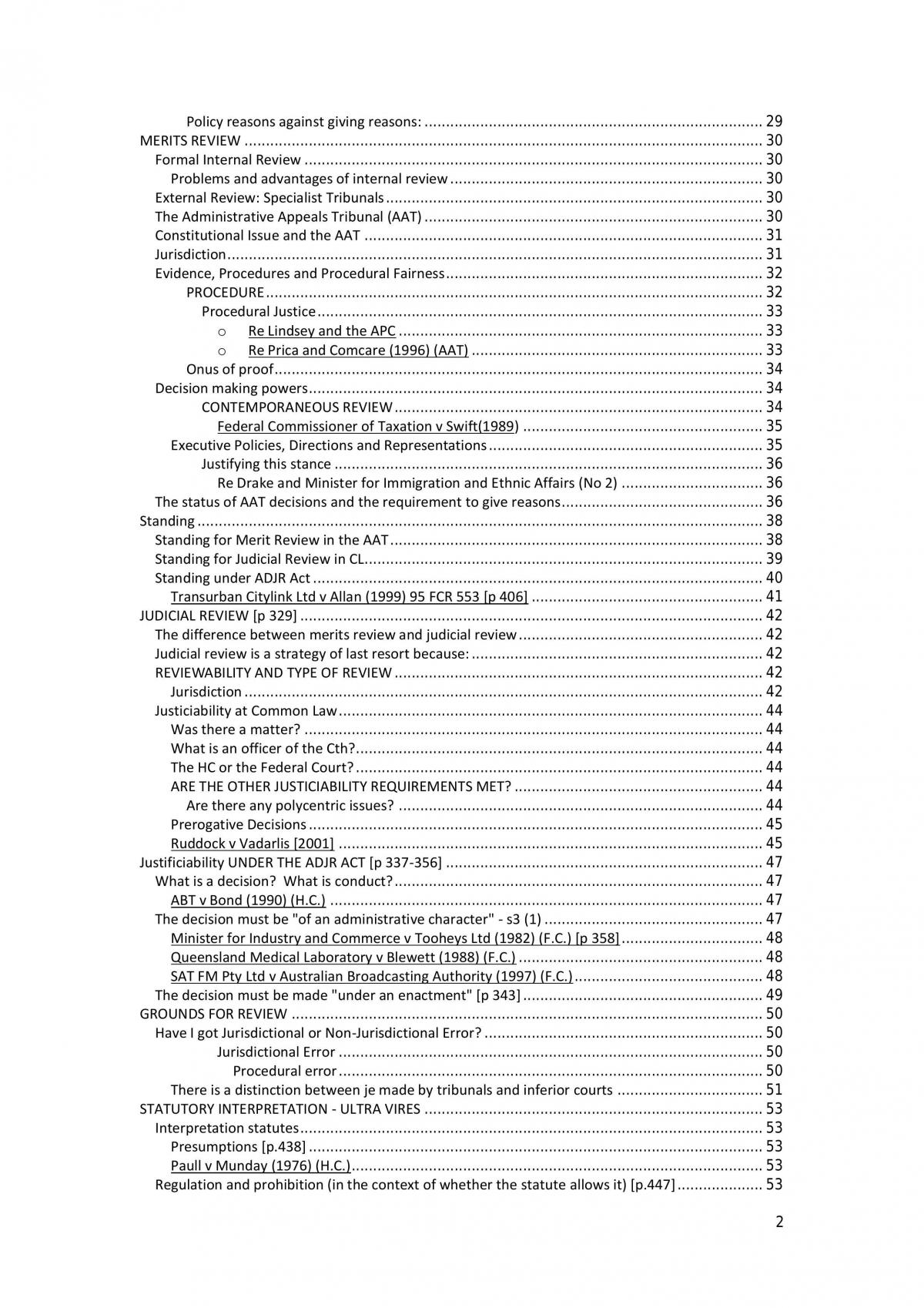 LAWS1160 Admin final notes - Page 2