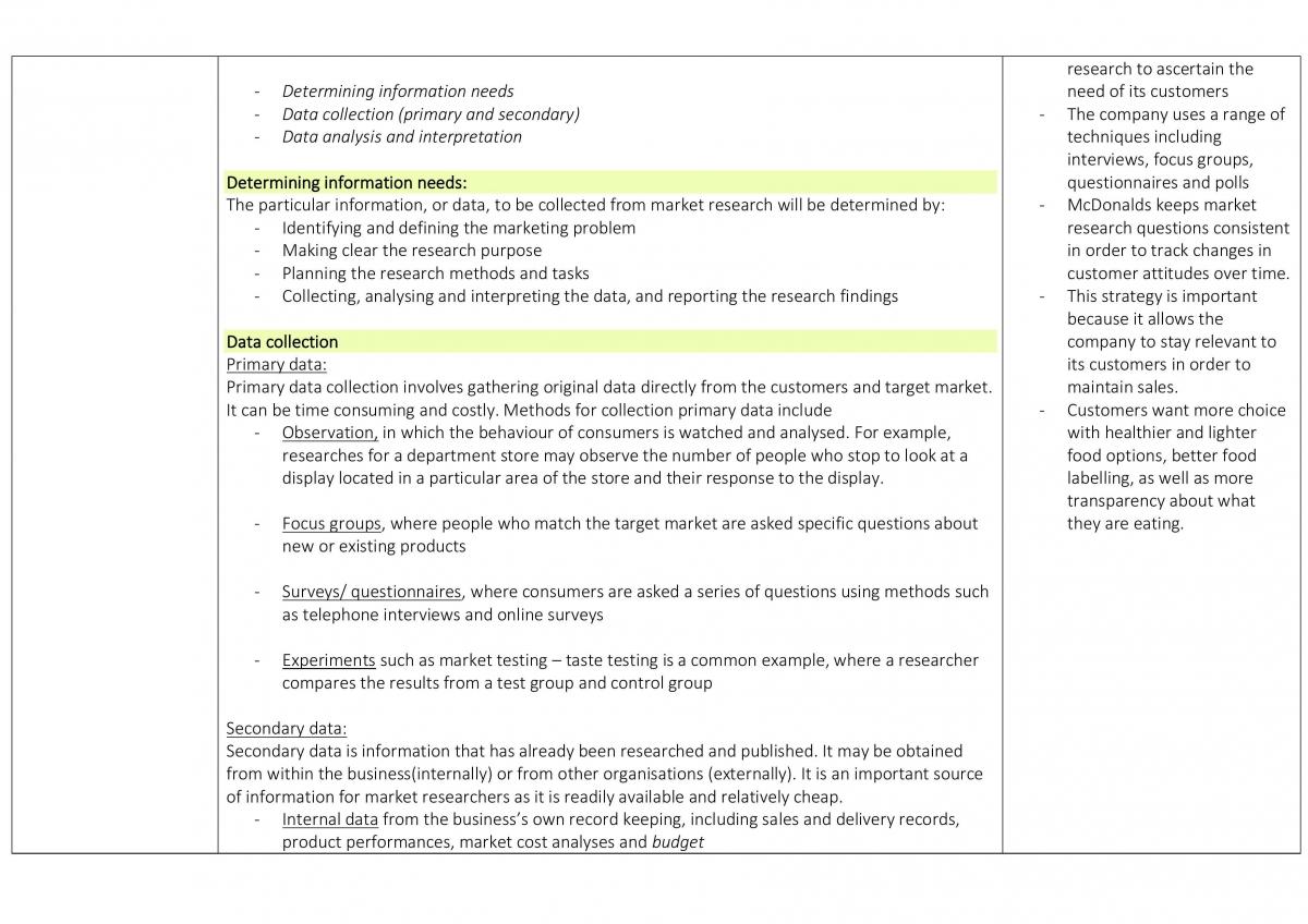 Business Studies Marketing Summary Including Case Study - Page 18
