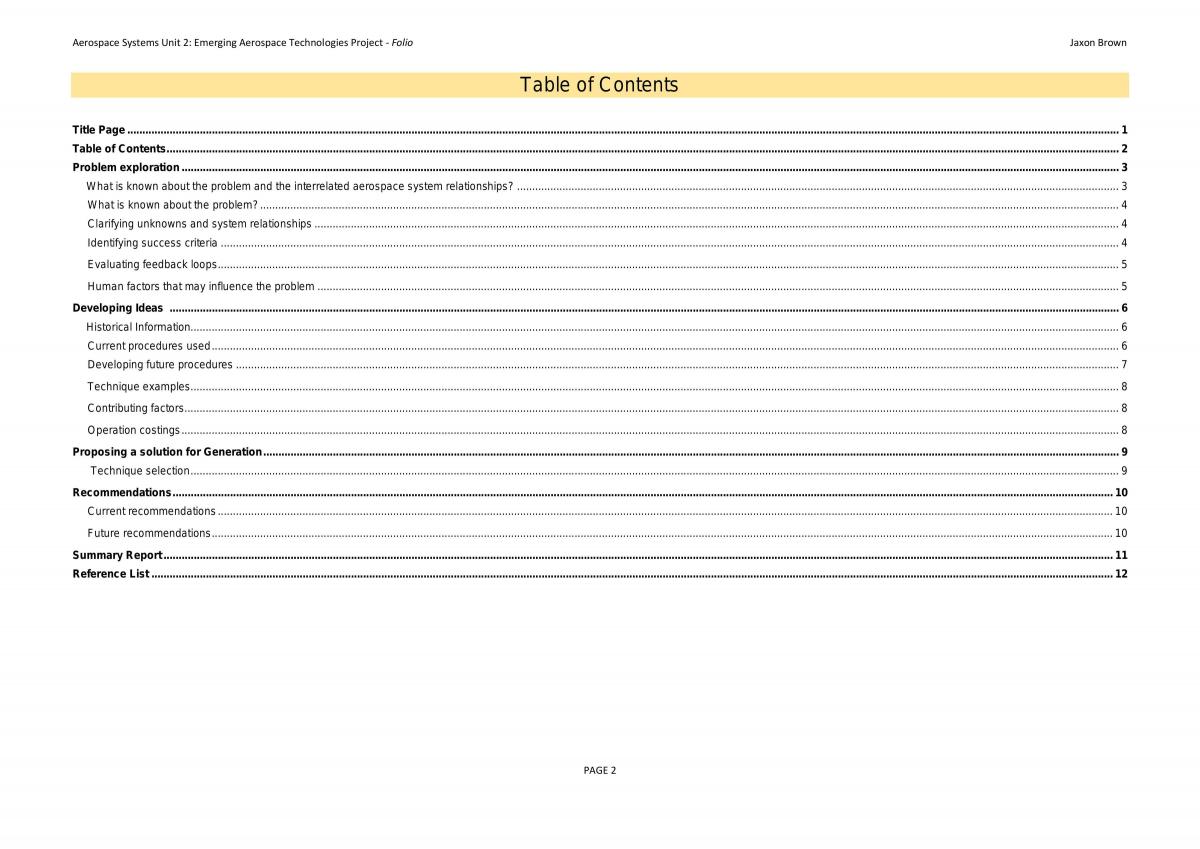 Unit 2: Emerging Aerospace Techniques  - Page 2