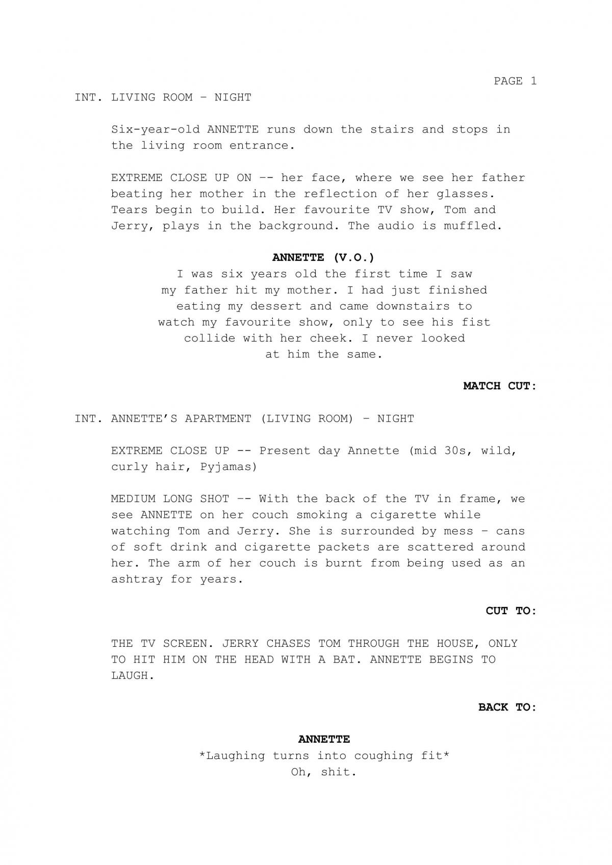 Screenwriting Task - Page 2