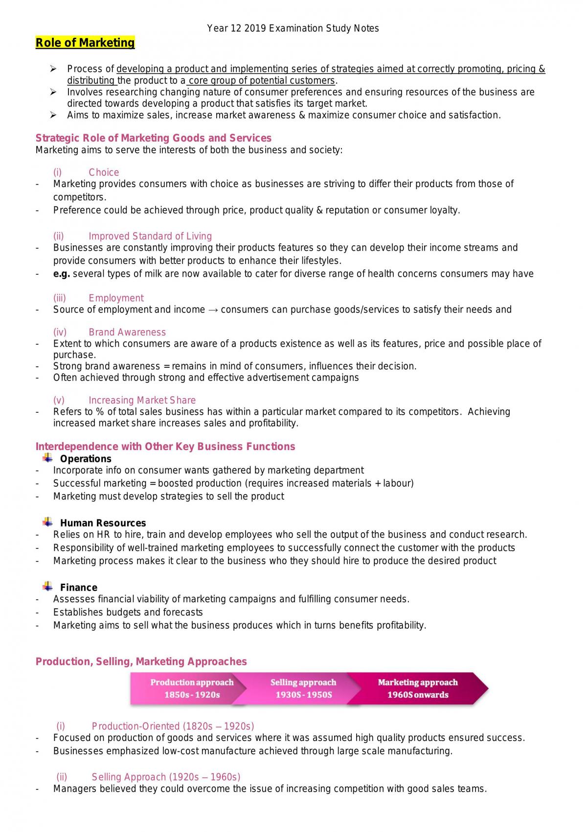 HSC Markteting Notes - Page 2