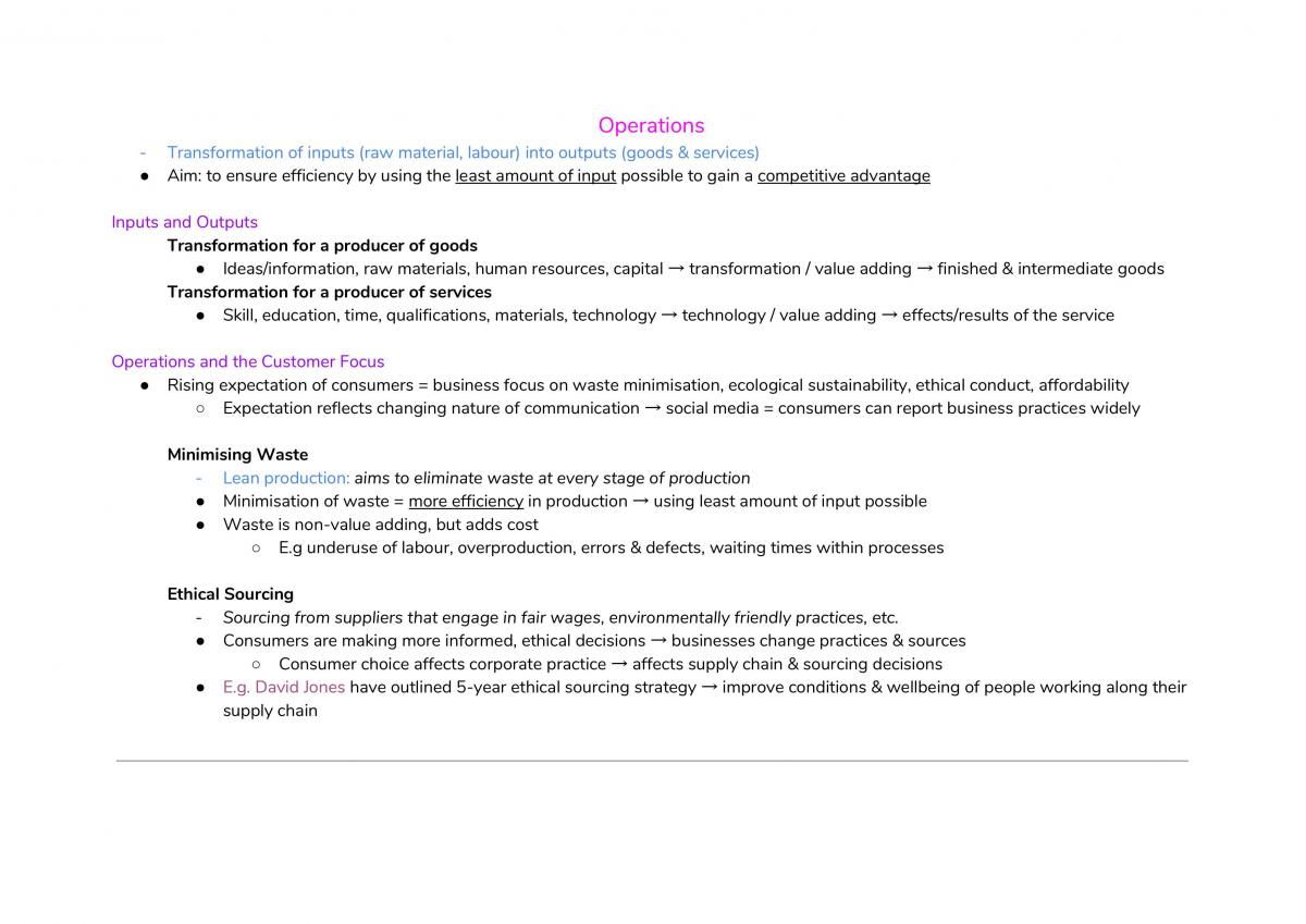 Business HSC Operations Notes - Page 2