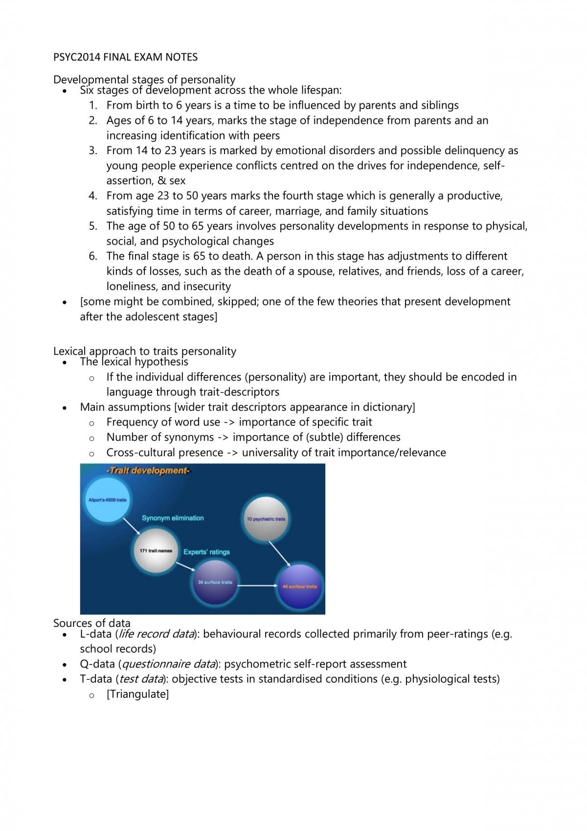 Complete Psychometrics and Personality Notes - Page 17
