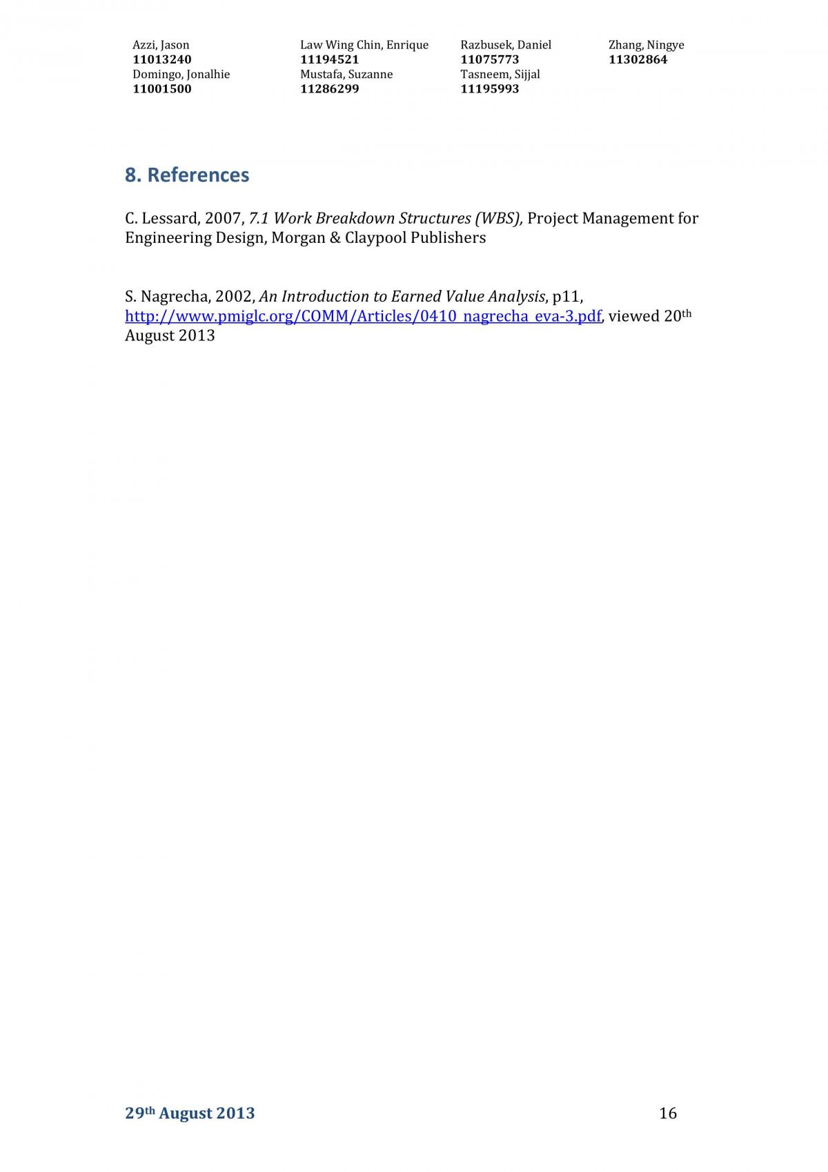 Progress and Status Report 1 - Page 16