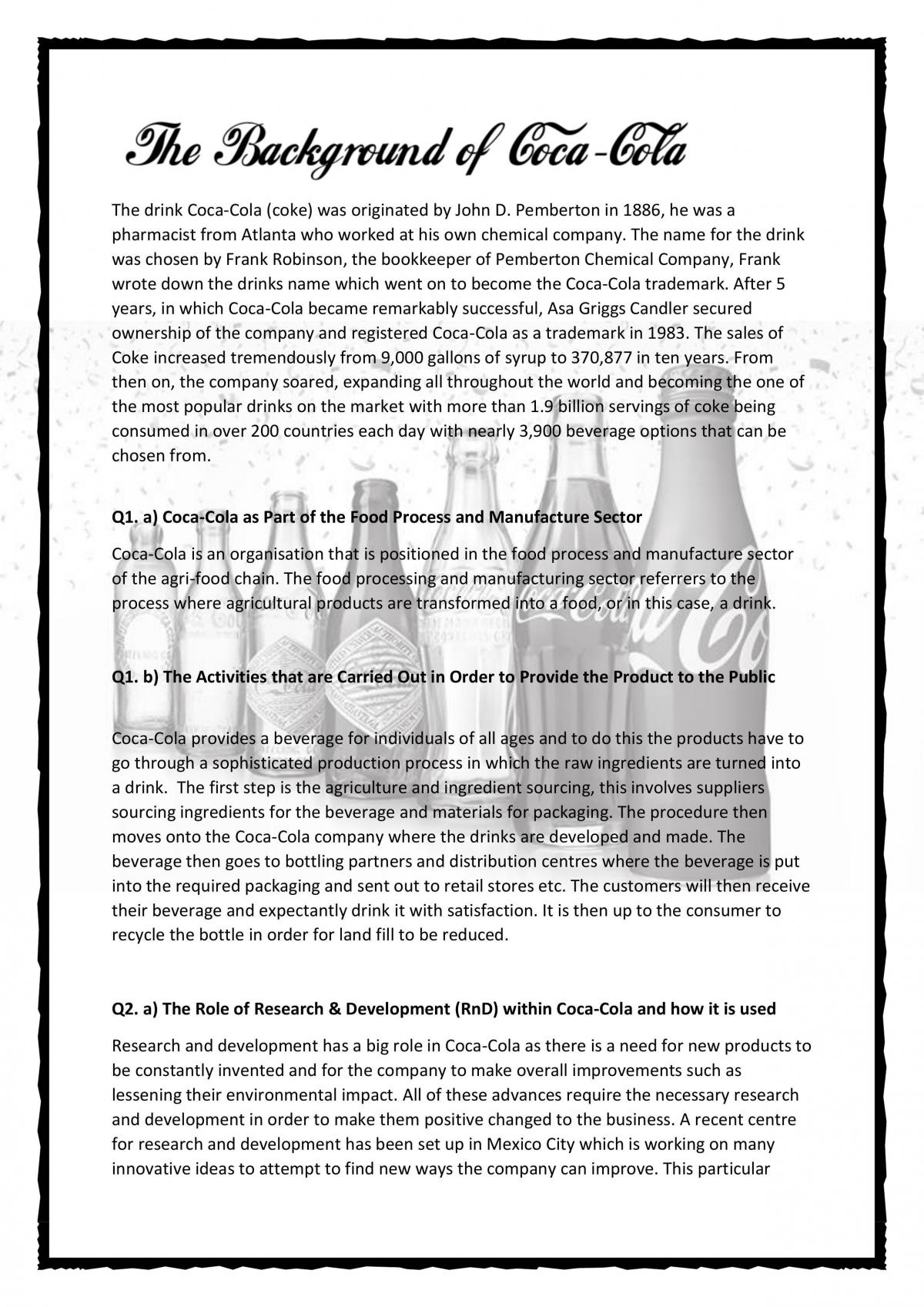 Industry Study - Coca Cola  - Page 2