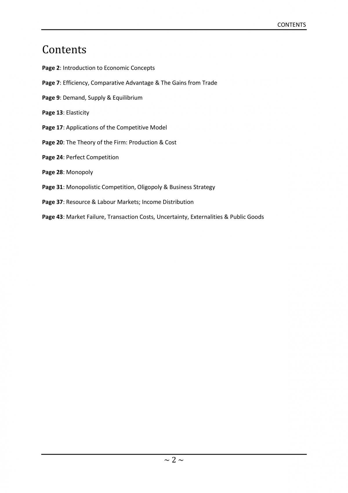 ECON1101 Notes  - Page 2