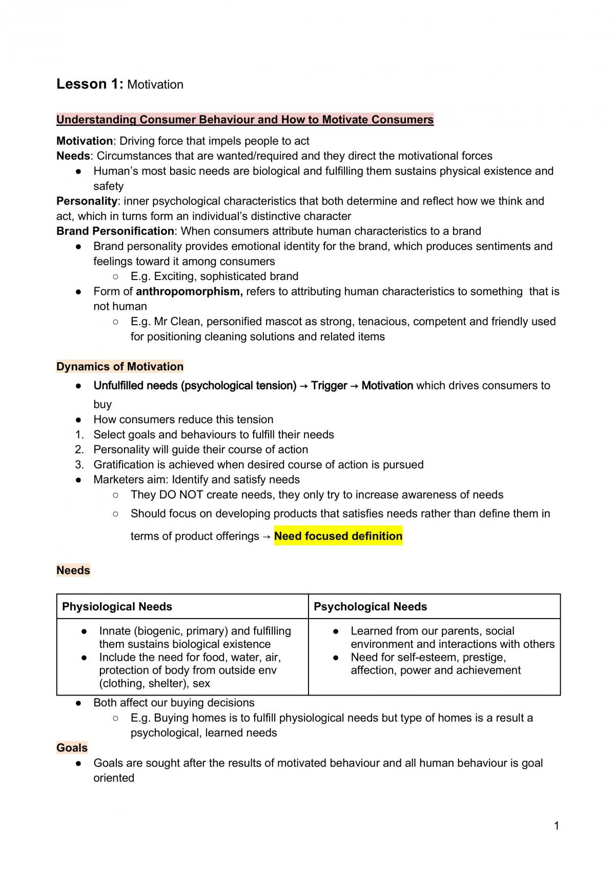 MKT 3702 Consumer Behaviour Notes - Page 2
