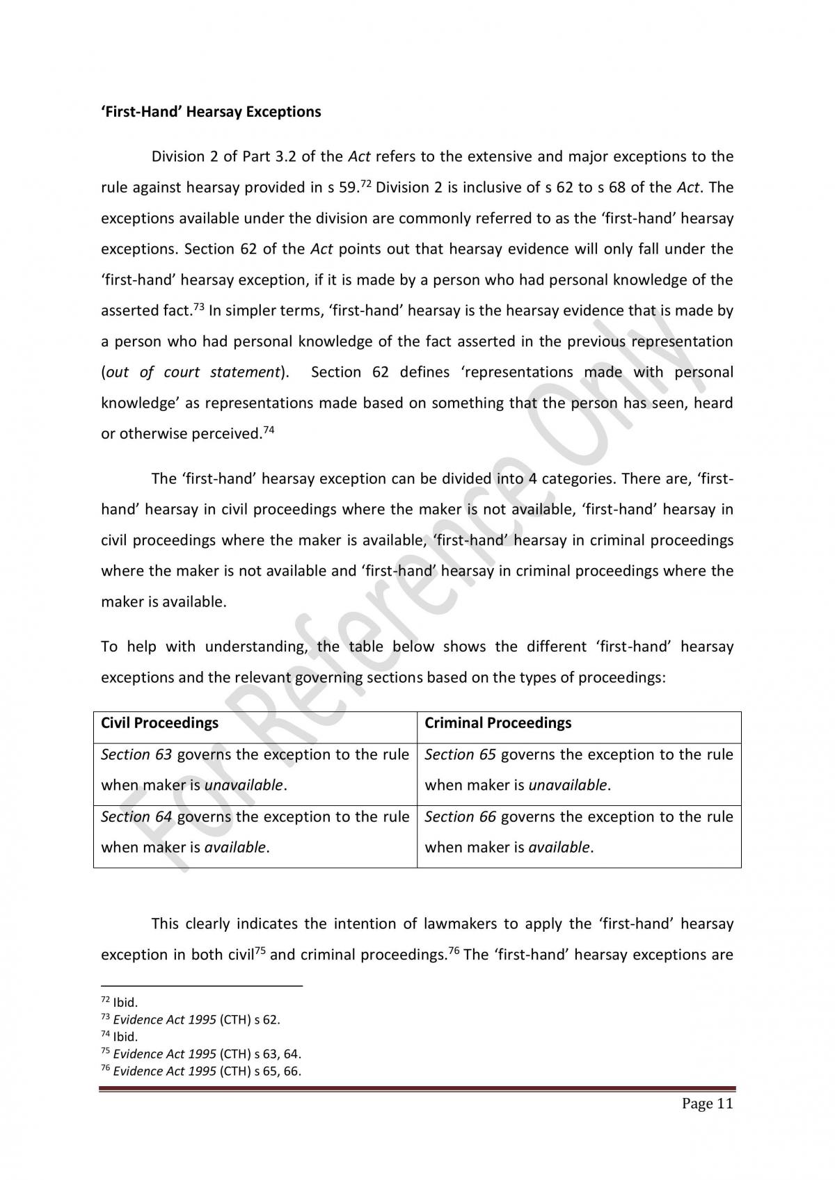 The Rule Against Hearsay - Page 11