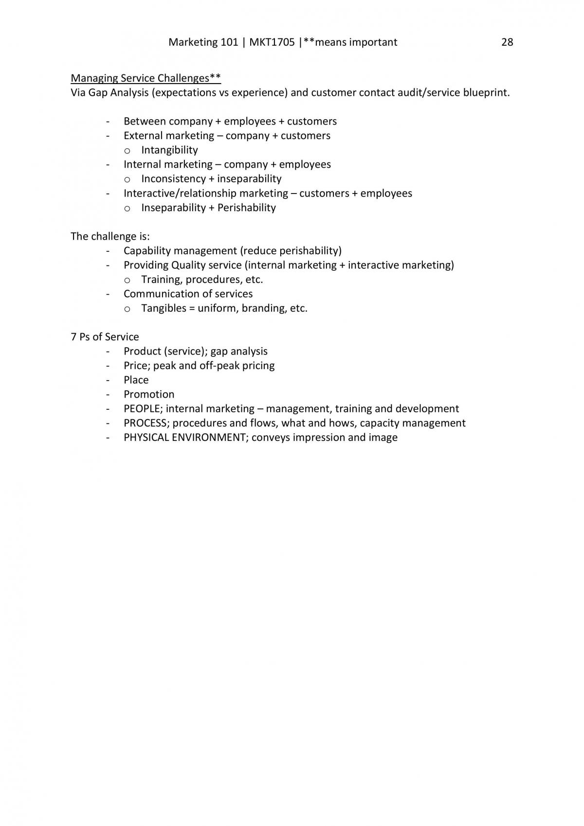 MKT1705 Comprehensive Notes - Page 28