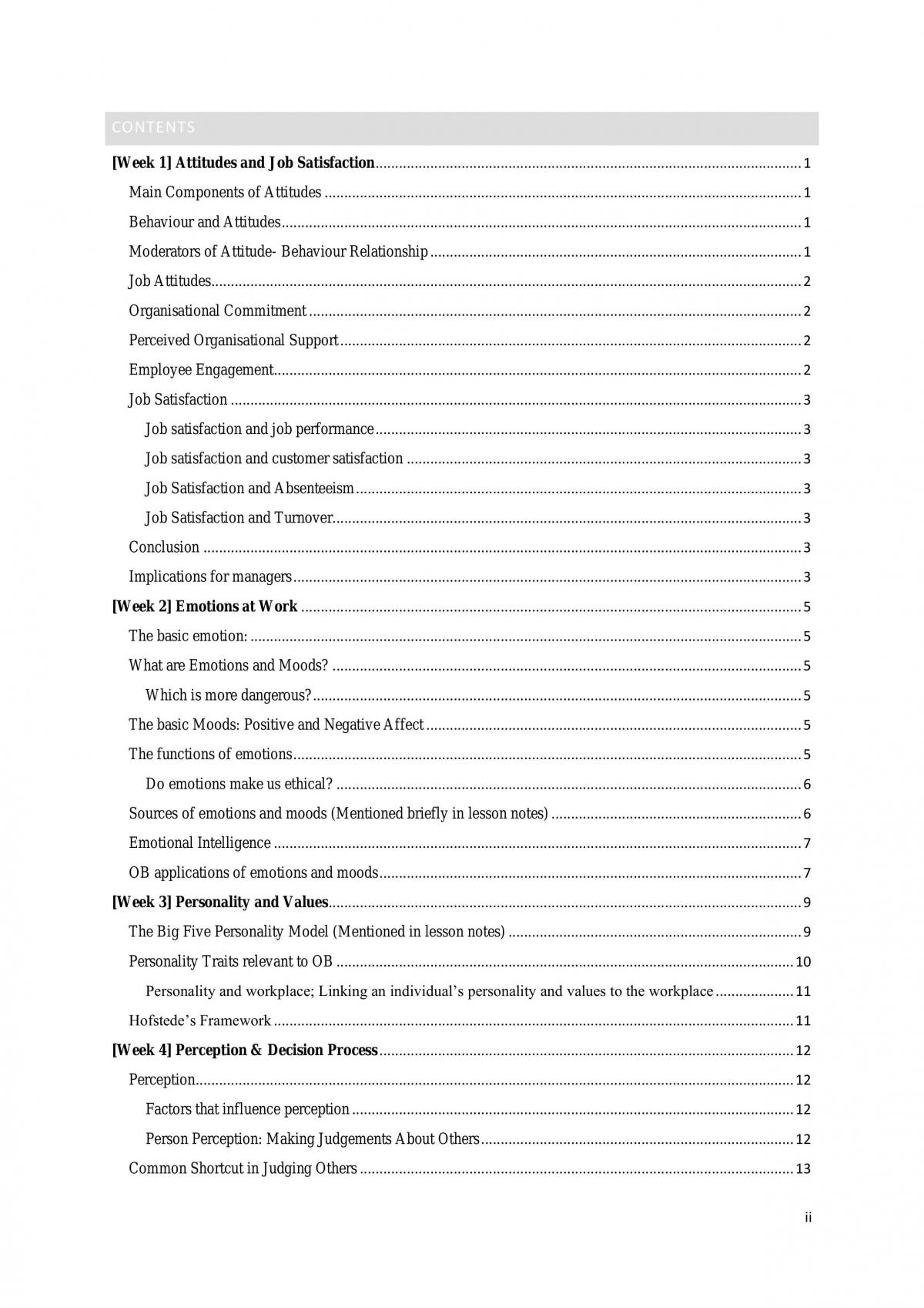 MNO1706 Organisational Behavior Complete Study Notes  - Page 2
