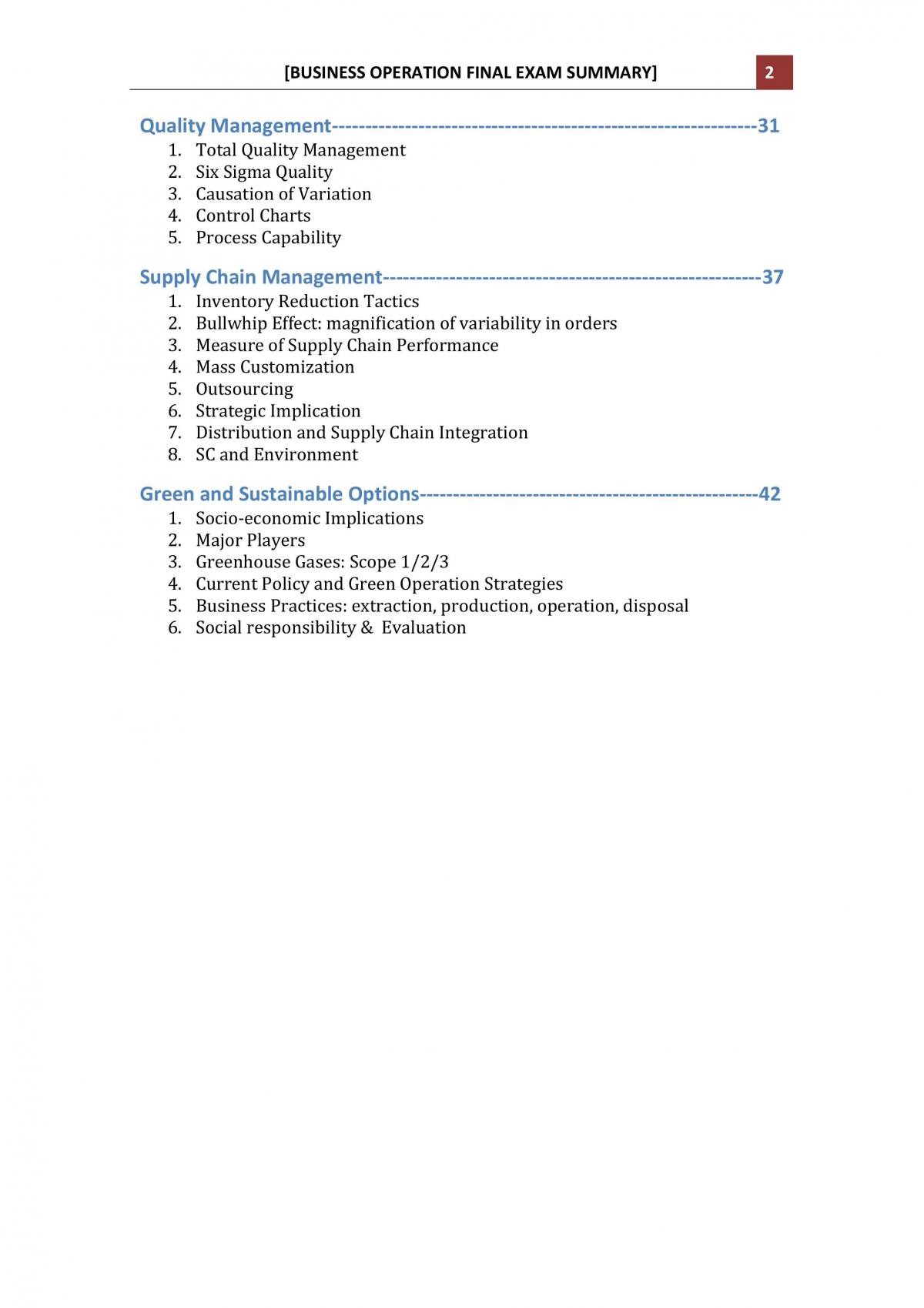 BE1401 Business Operations complete notes - Page 2