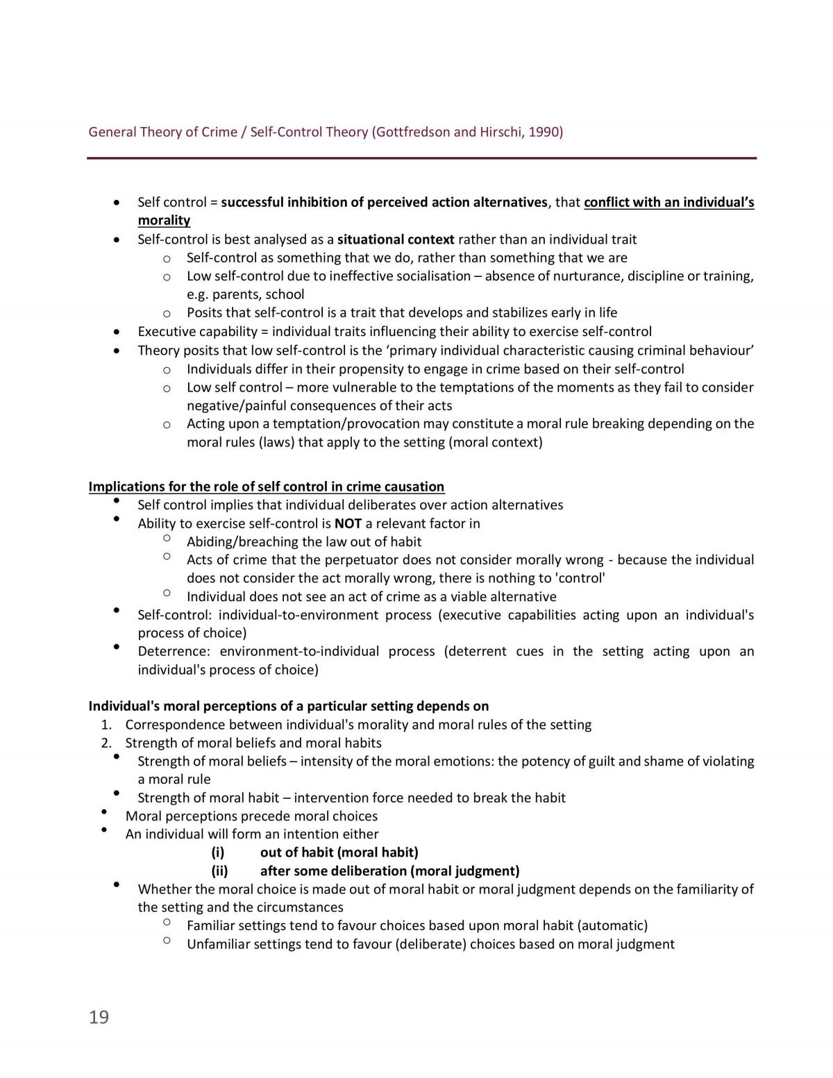 SC2212 Sociology of Deviance Notes - Page 19