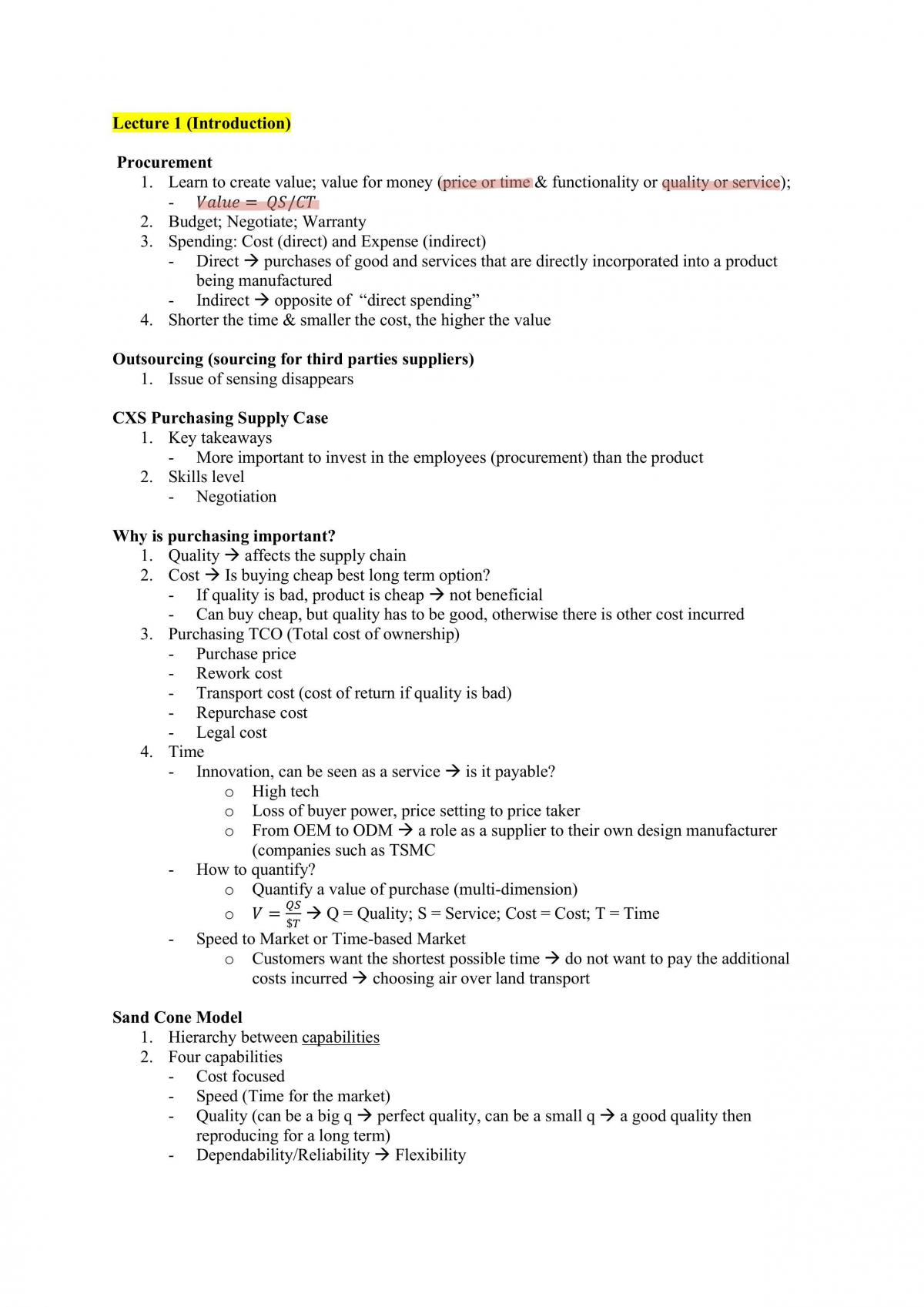 DSC3202 / DOS3702 Purchasing and Materials Management Notes - Page 2