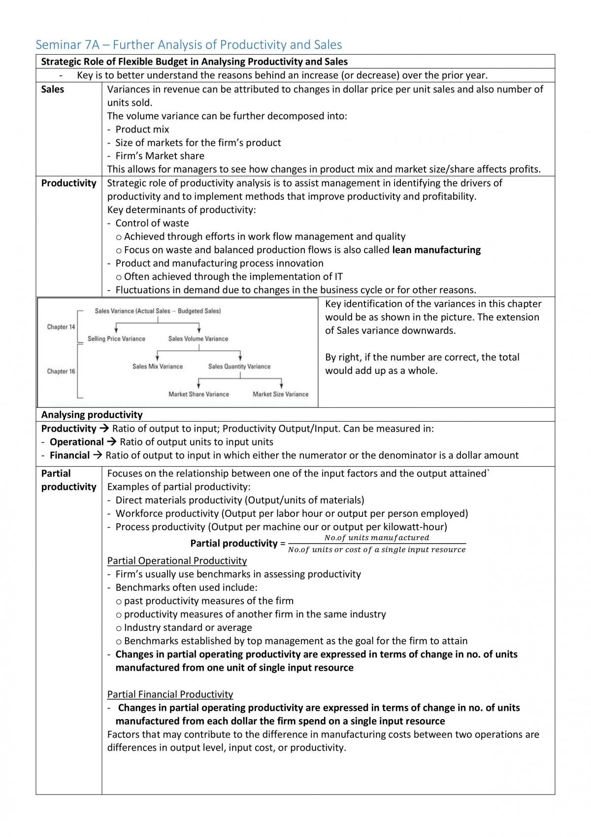 AC2105 Accounting for Decision Making and Control Study Notes - Page 41