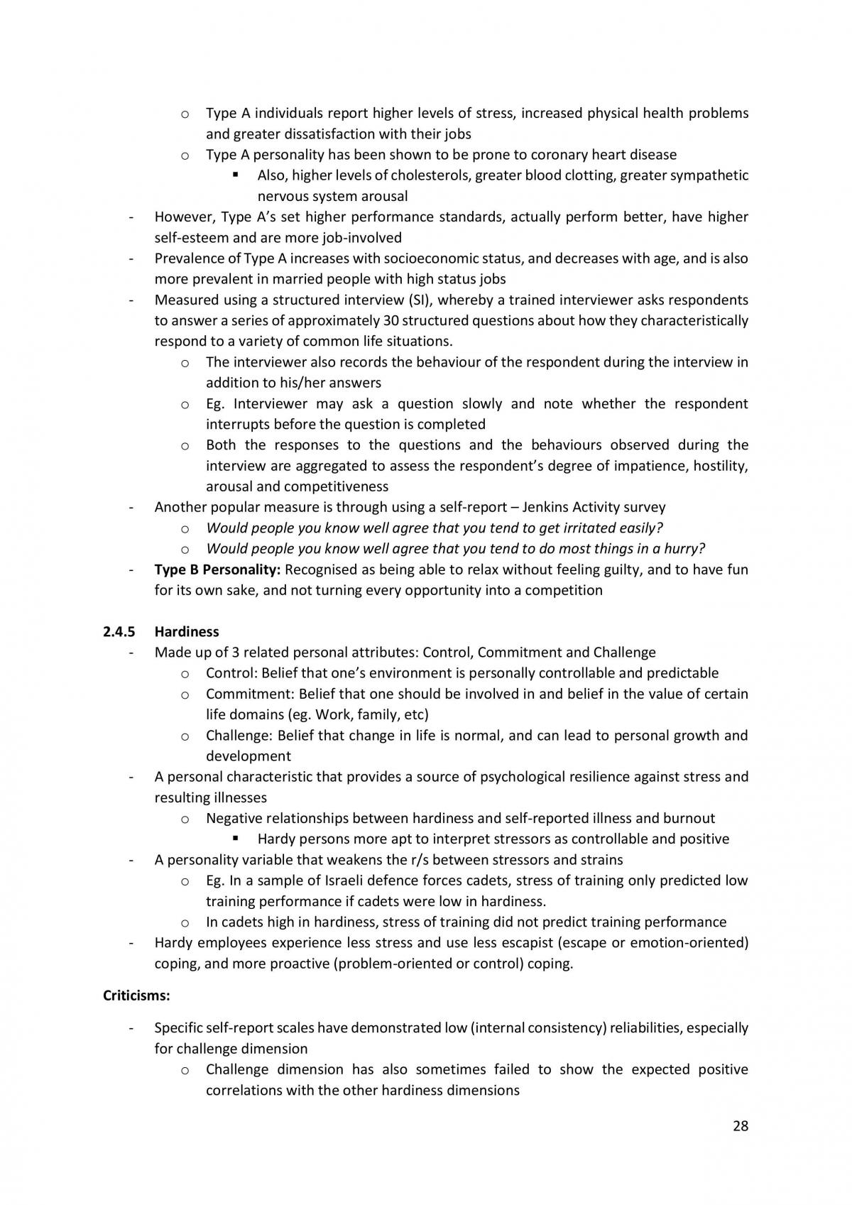 PSY 367 - Work Stress Full Notes - Page 28