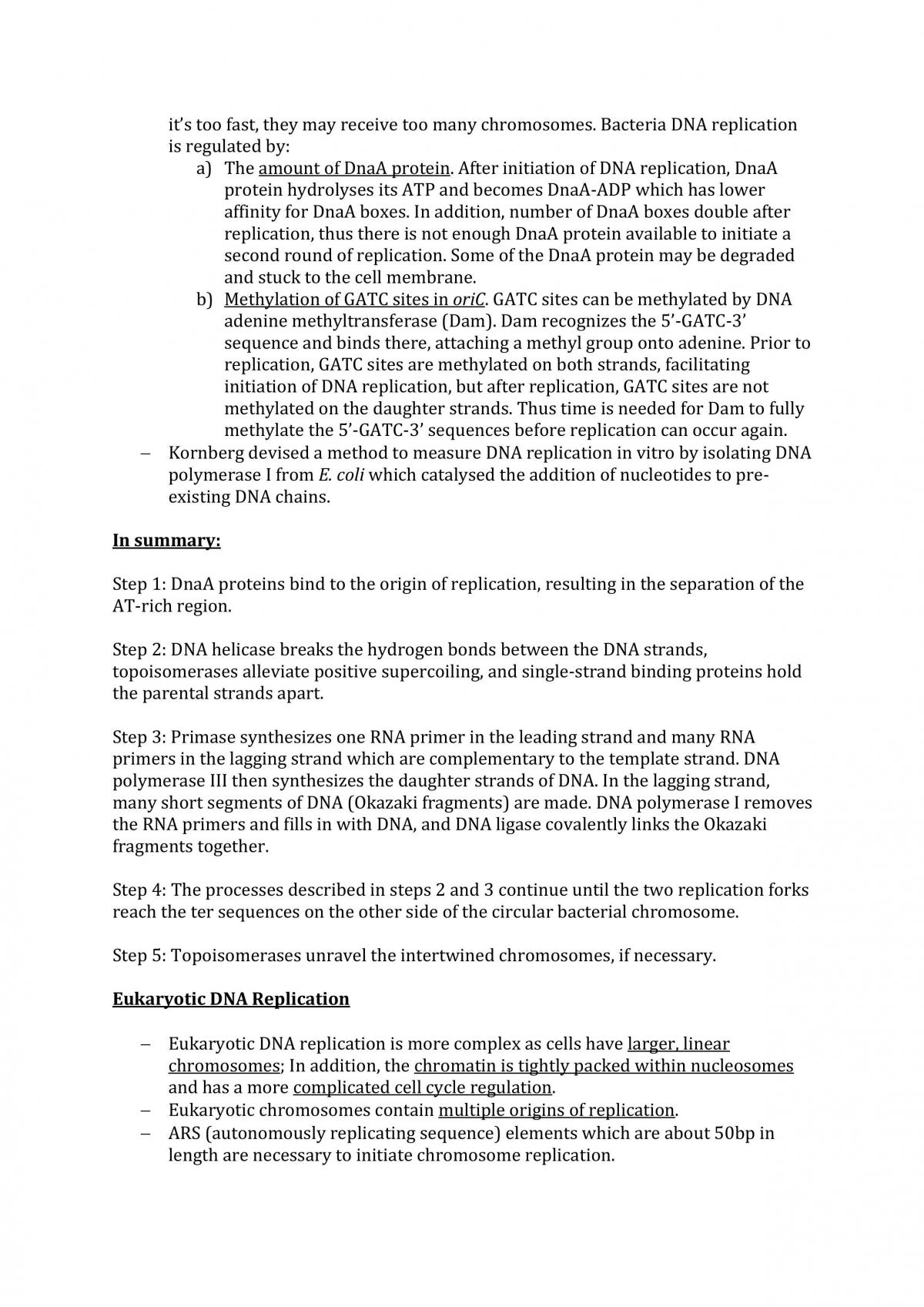 Study notes for Molecular Genetics - Page 15