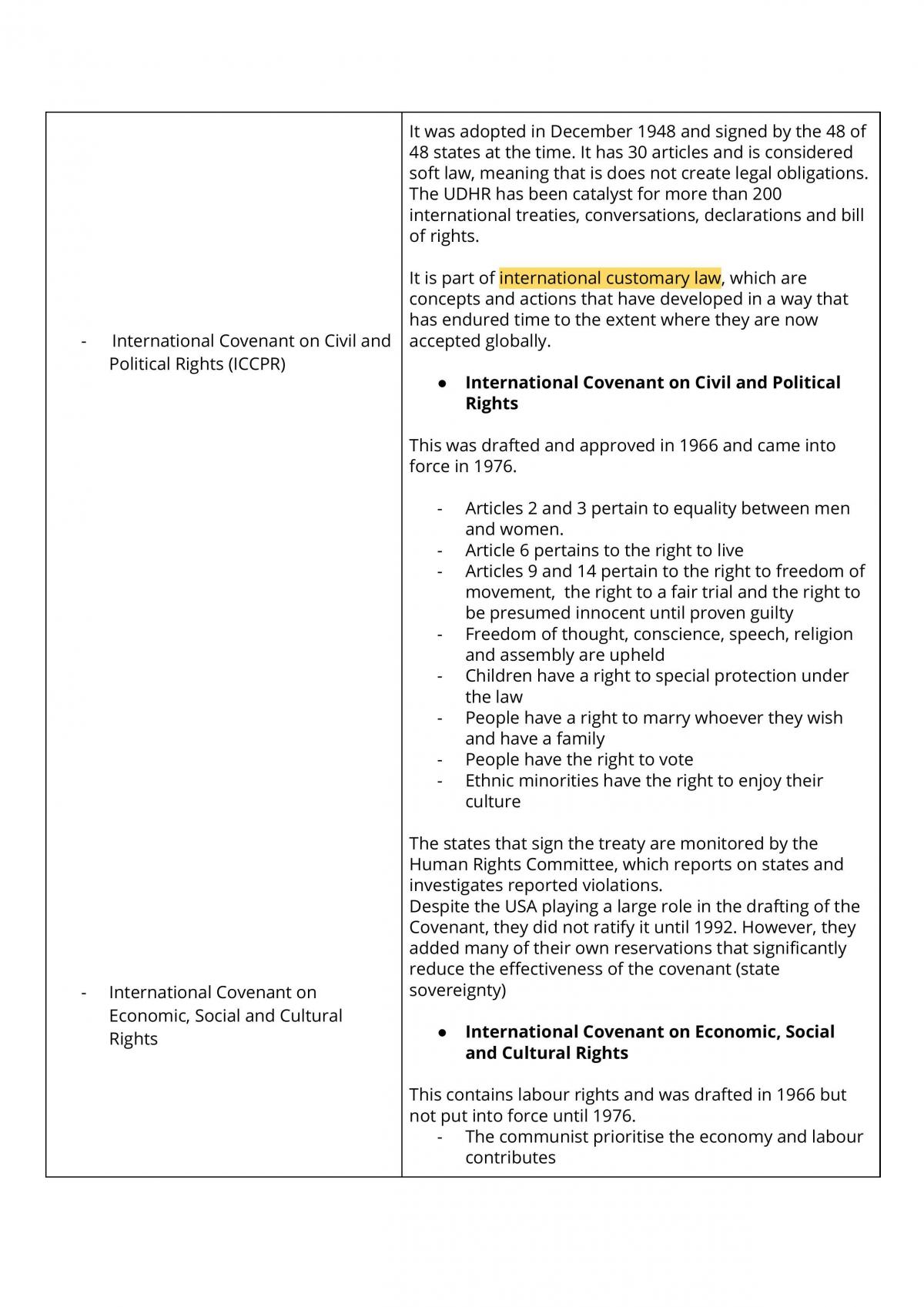 Human Rights - HSC Study Notes - Page 10