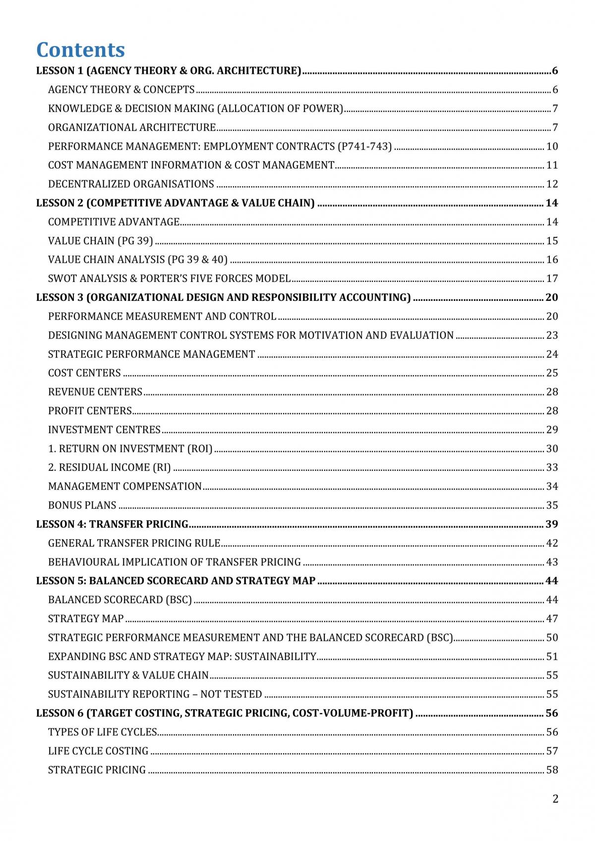 AC2105 Accounting for Decision Making & Control Notes - Page 2