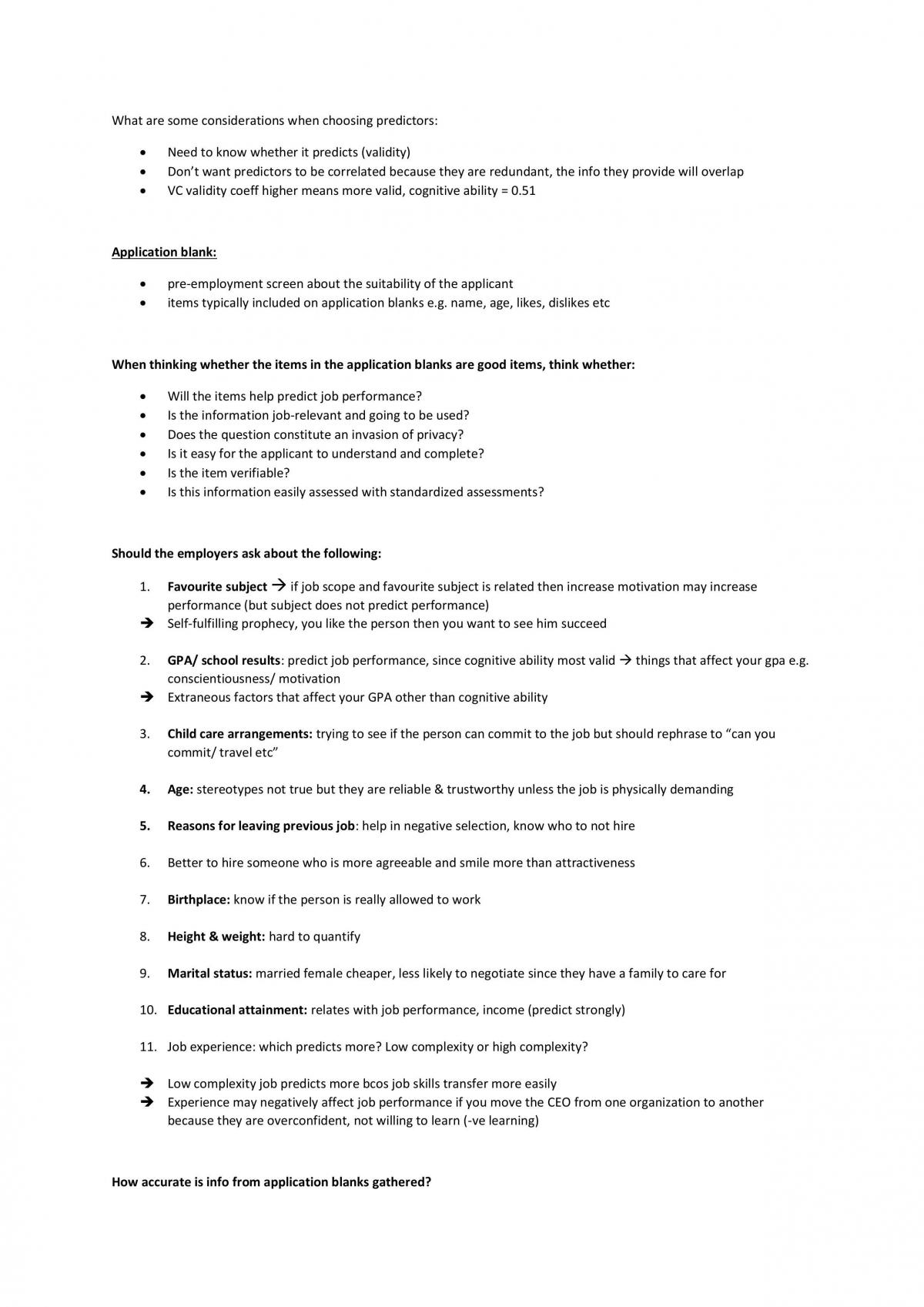 Personnel Selection Compiled notes - Page 19
