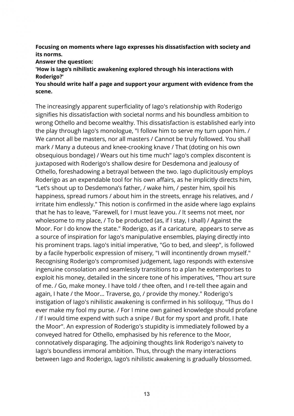 Othello Study Guide - Page 13