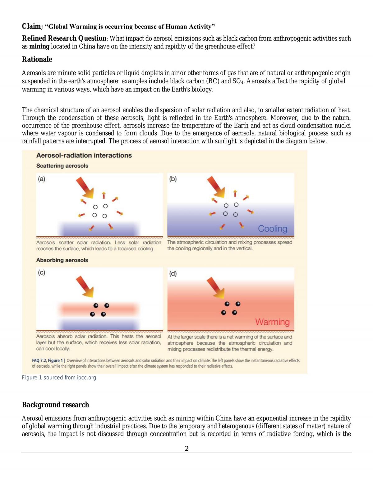 Aerosols and Their Affect on Global Warming  - Page 2