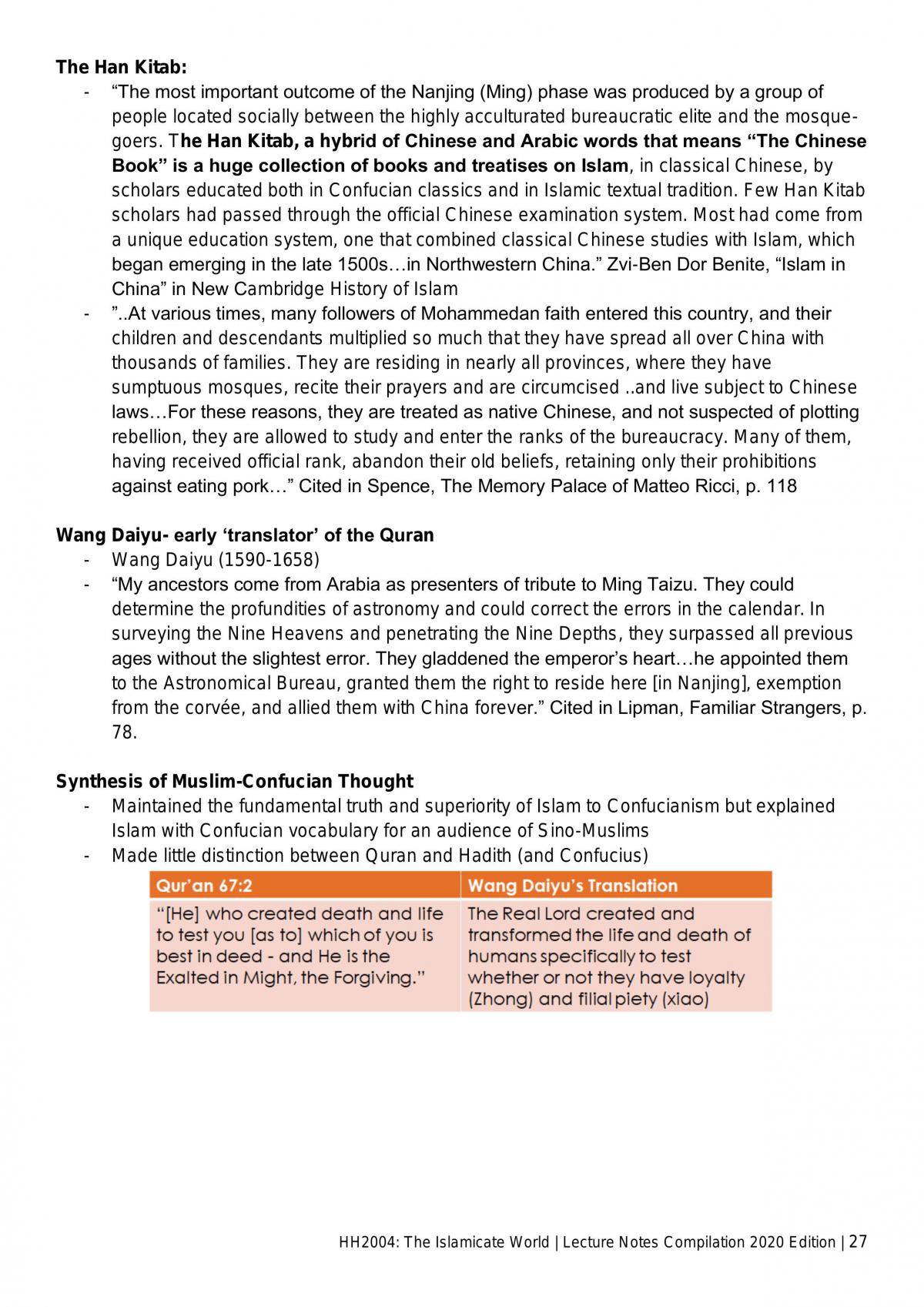 HH2004: The Islamicate World - Lecture Notes Compilation - Page 27