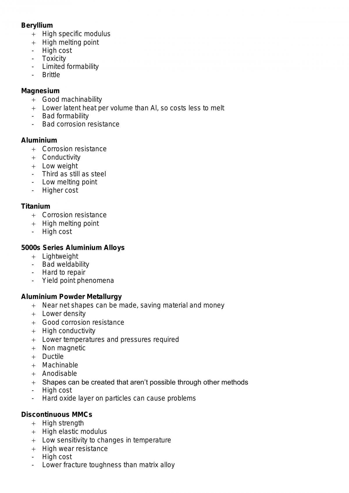 Selection and Processing of Aerospace Materials Notes - Page 15