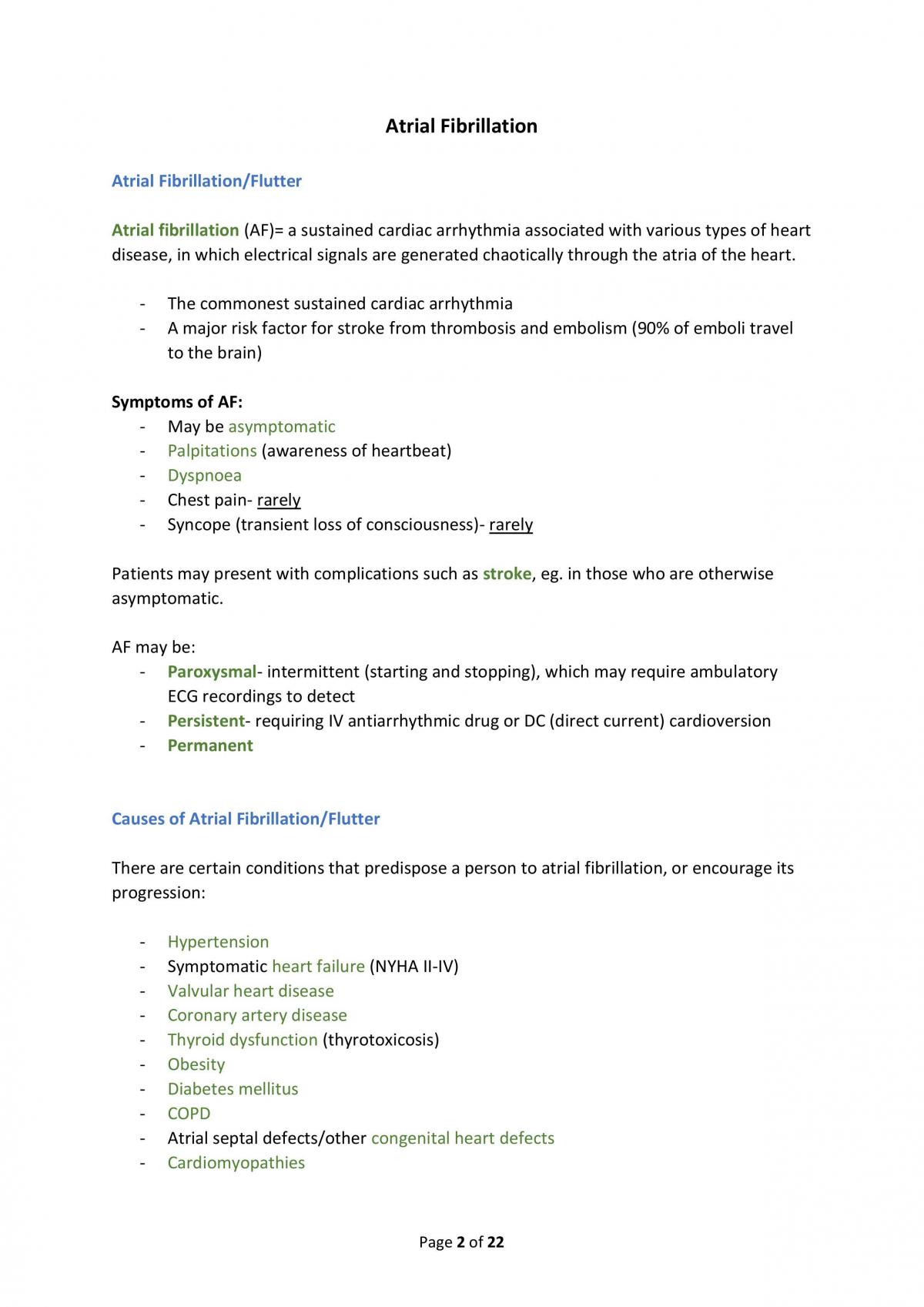 Cardiology Notes - Page 2