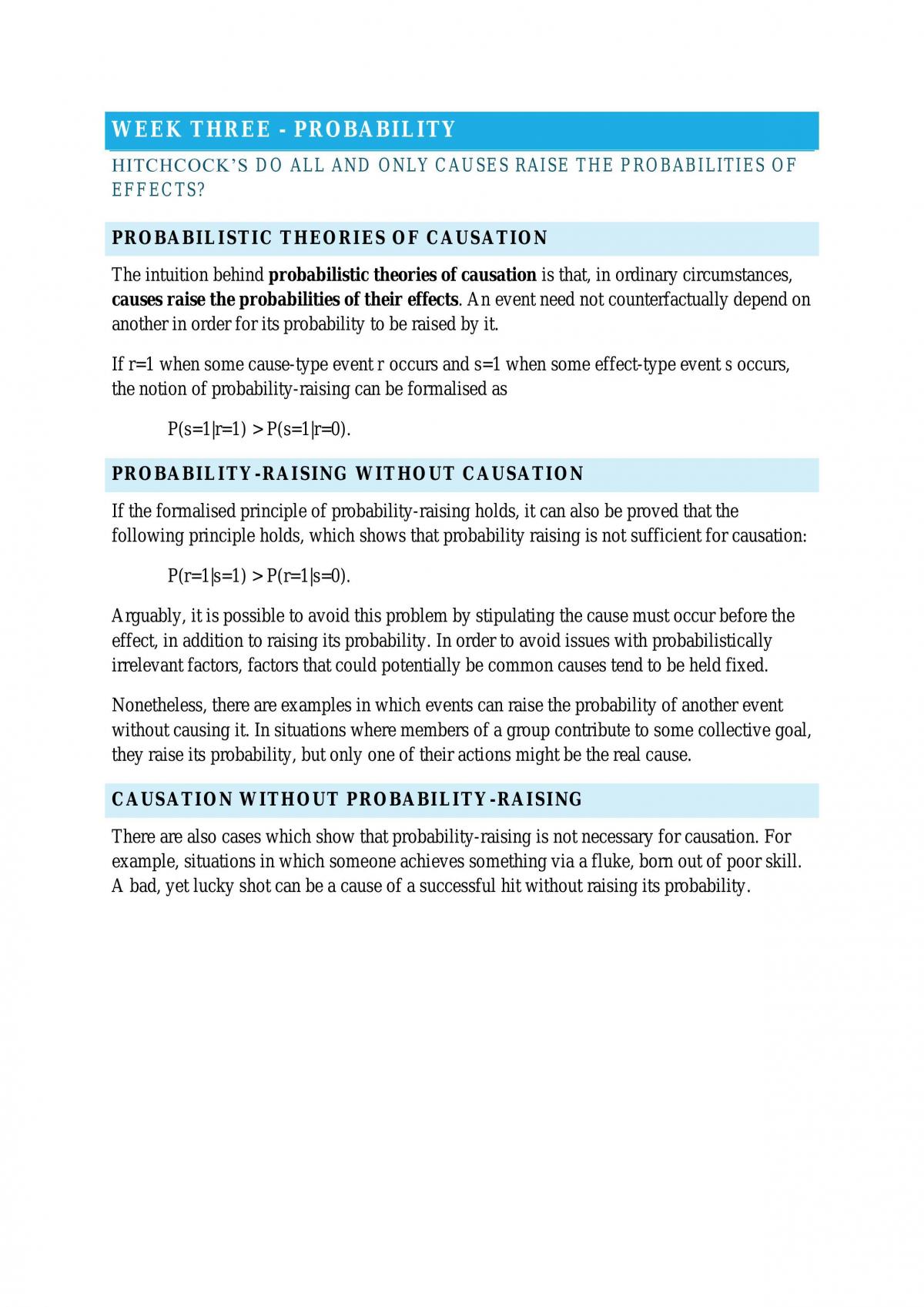 UCL PHIL0061 - Metaphysics of Science: Revision Notes - Page 6
