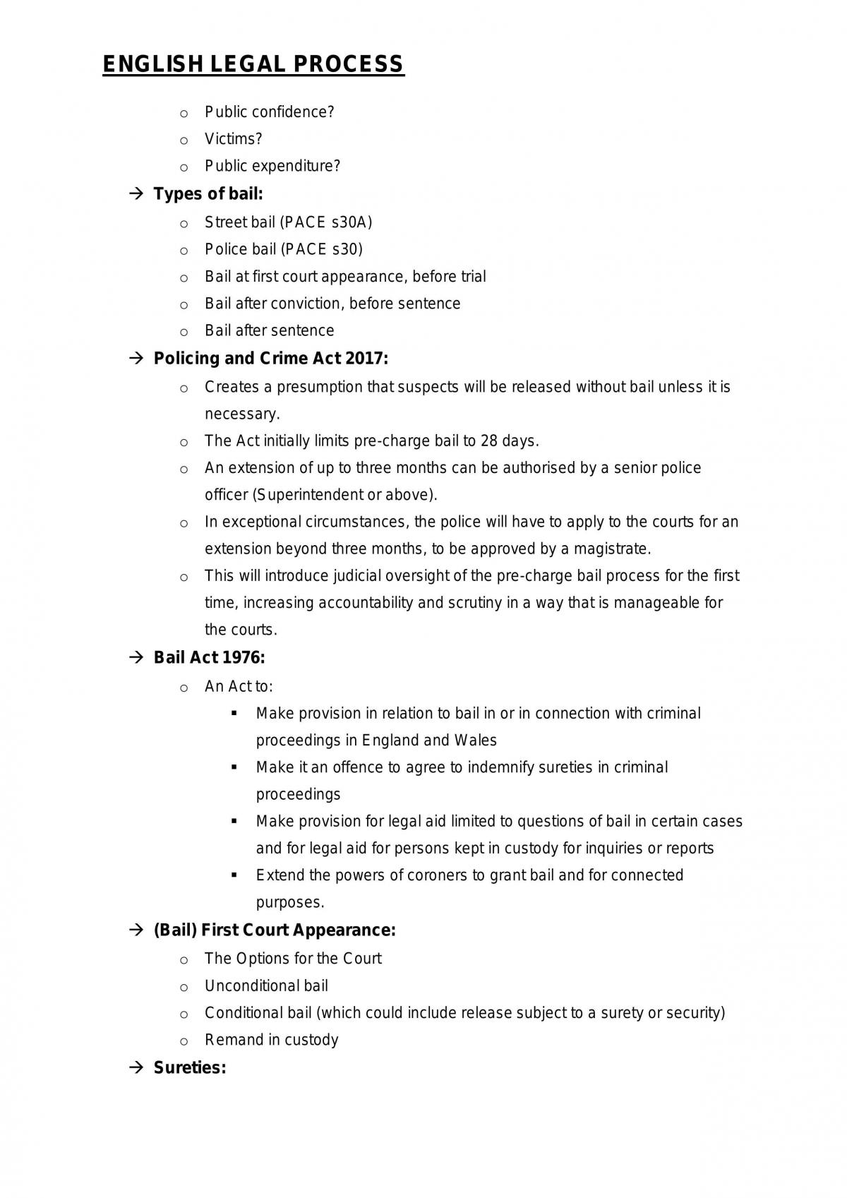 English Legal Process Module Notes - Page 24