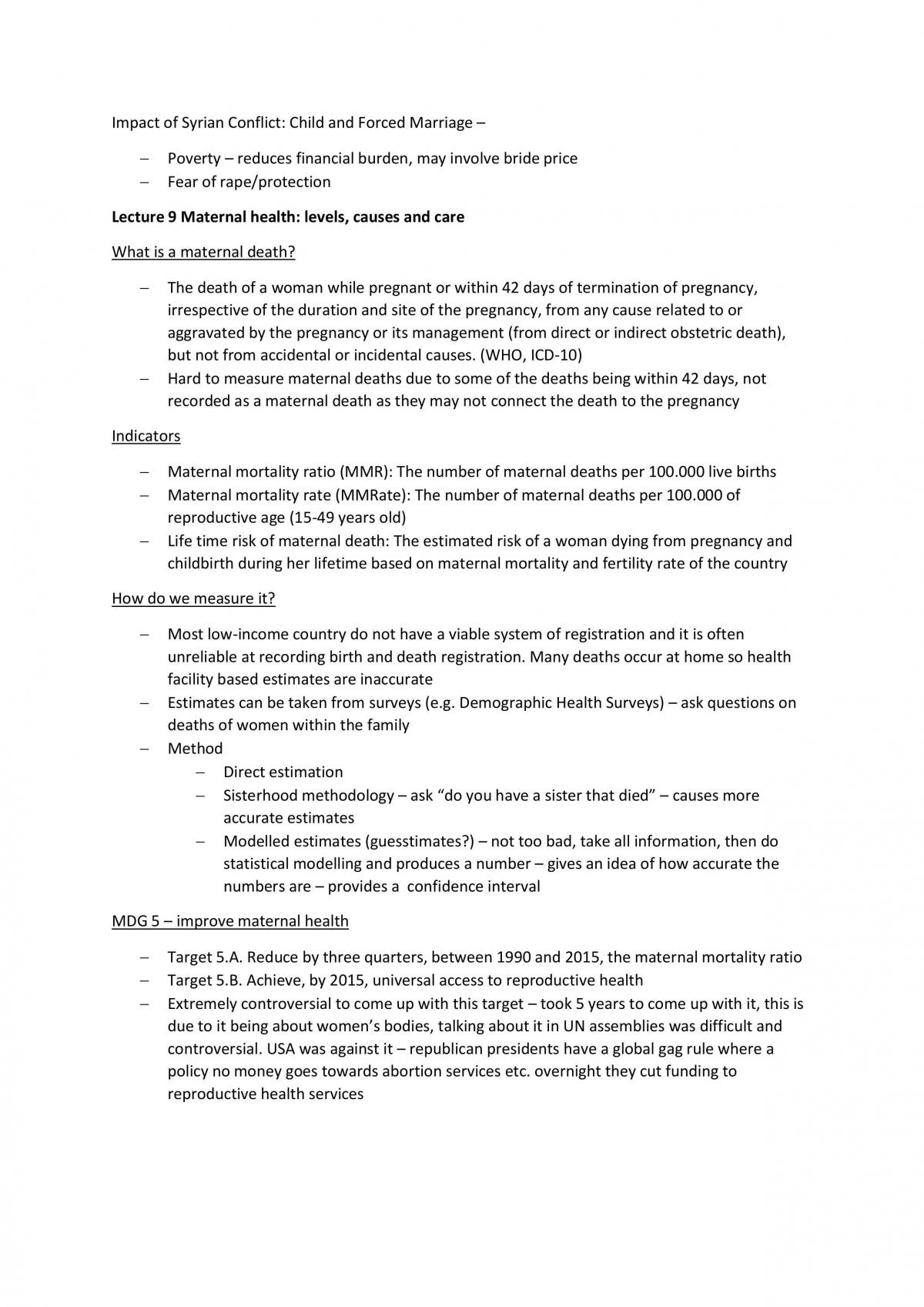 Global Health Full Notes - Page 35