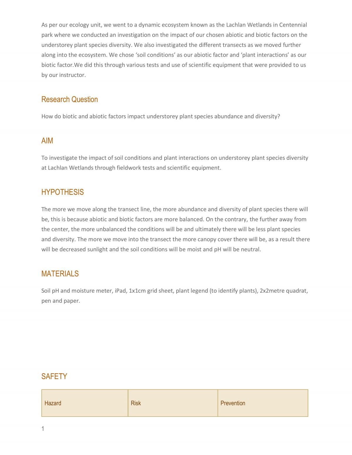 Field Study of a Local Ecosystem - Page 2
