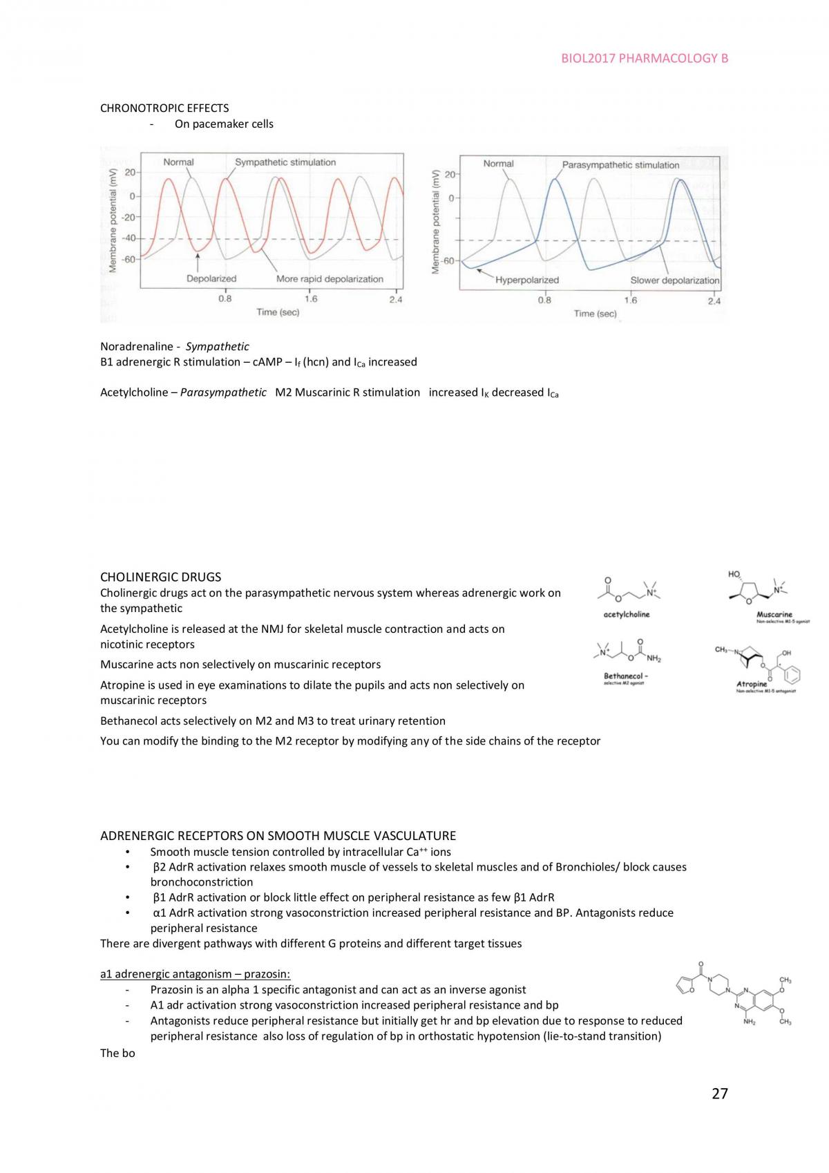 Pharmacology B Notes - Page 27