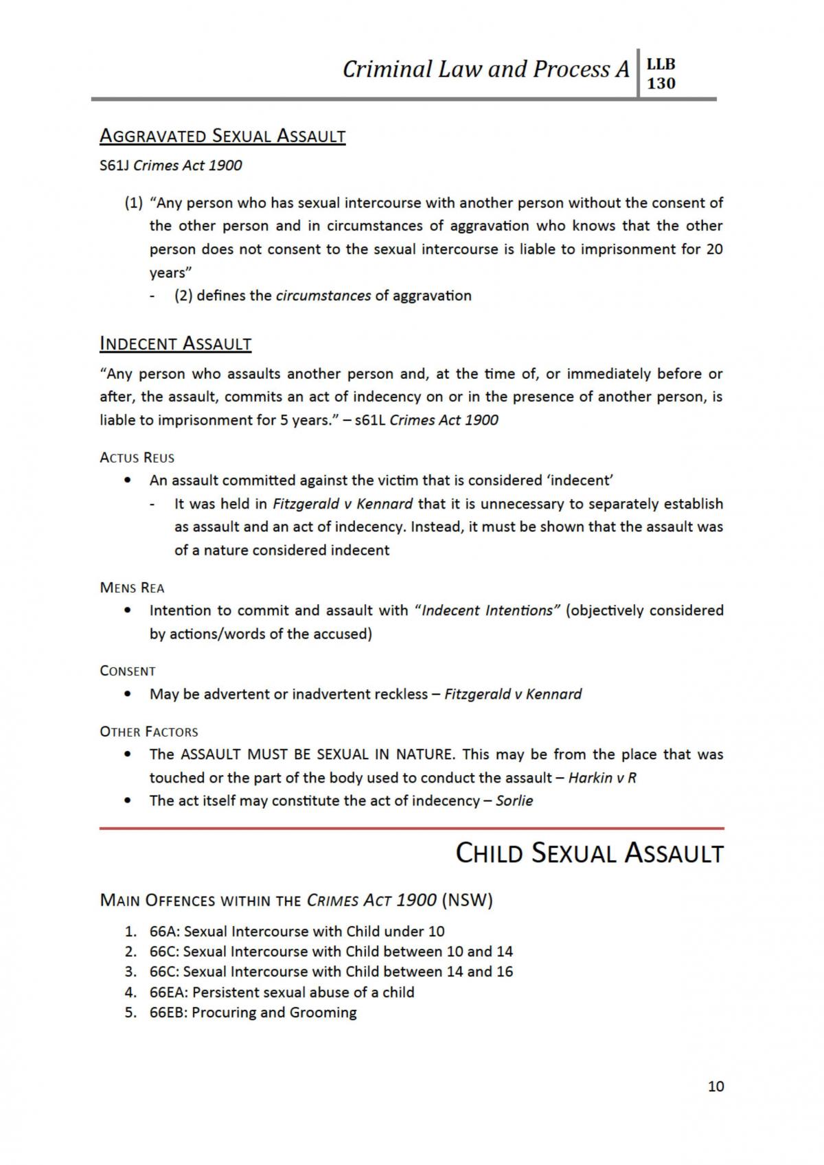 Full exam notes for criminal law and process a - Page 10