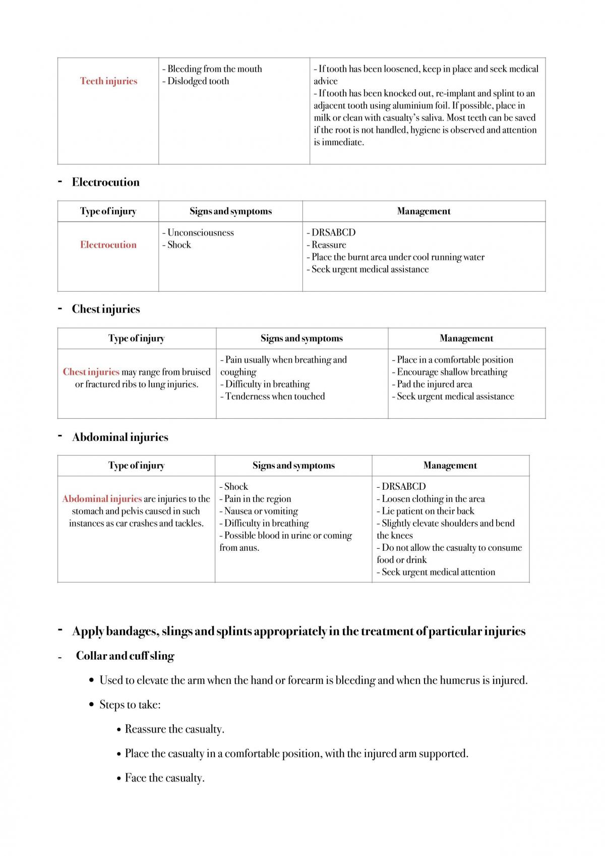 PDHPE Option: First Aid Summary - Page 12