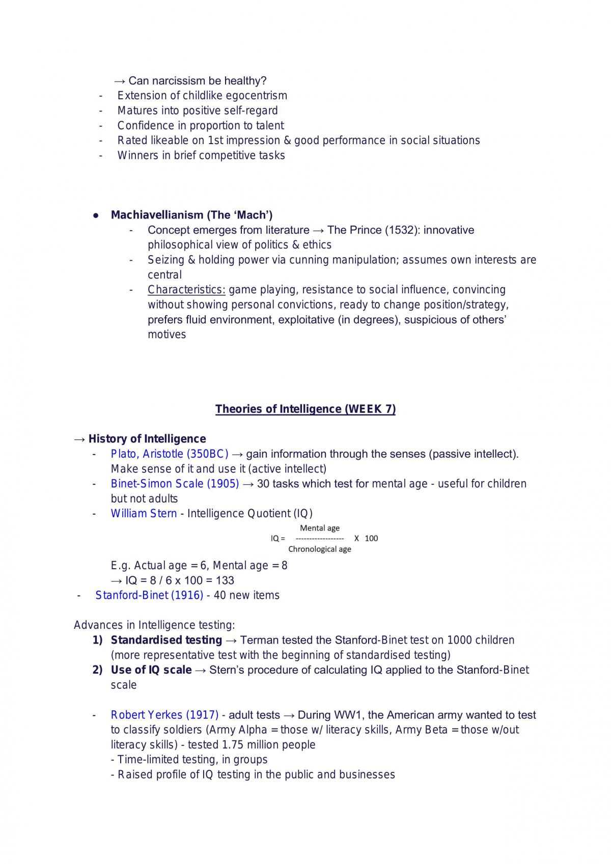 PS201 Individual Differences Notes - Page 12