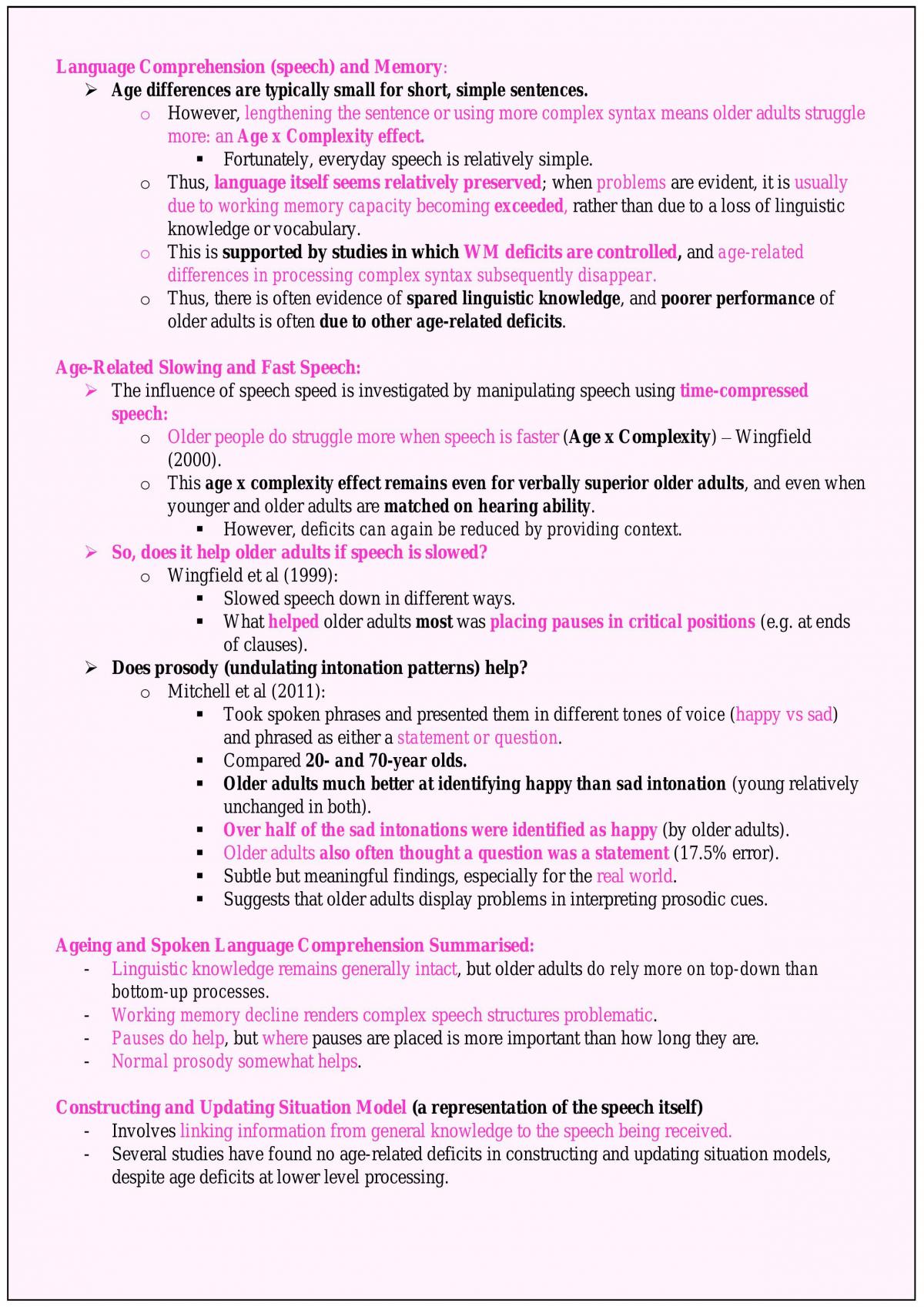 PS349: Psychology of Ageing Test Notes - Page 5