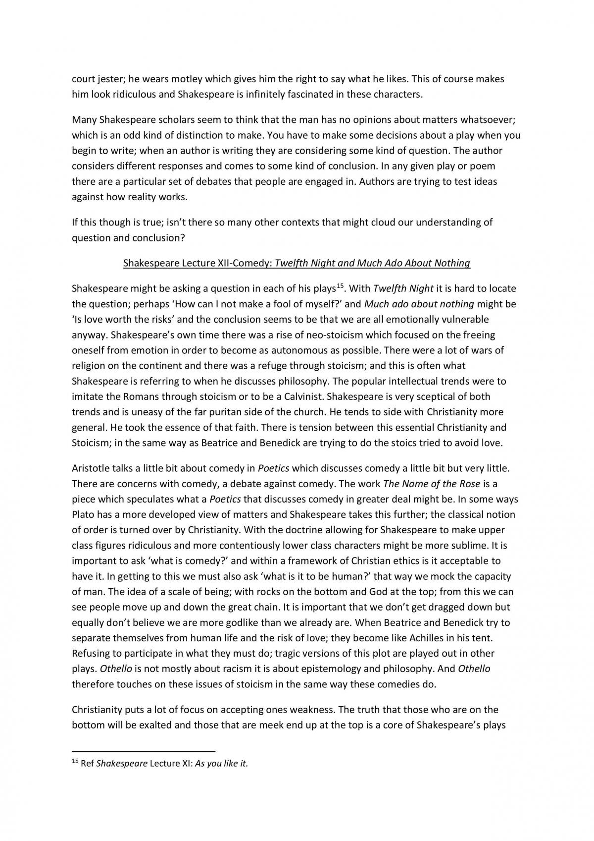 Shakespeare Lecture and Tutorial Notes - Page 11