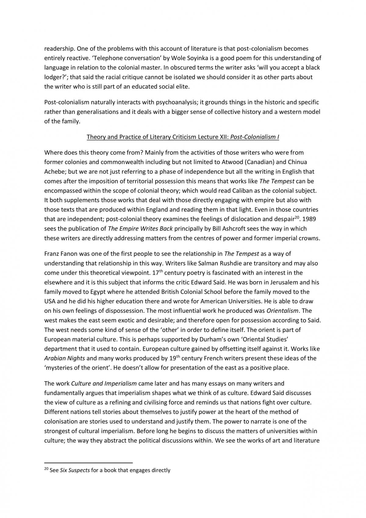 Literary Theory Lecture and Seminar Notes - Page 12