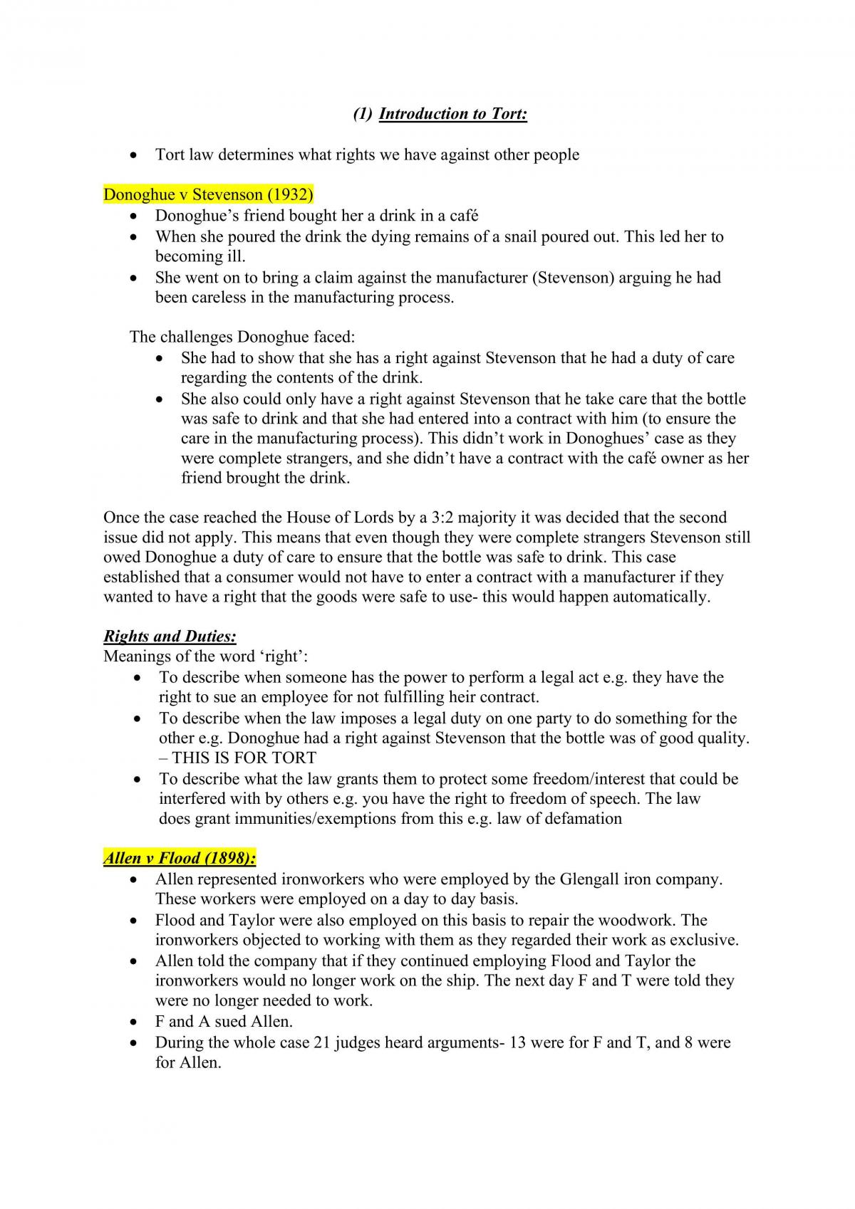 Tort notes  - Page 2
