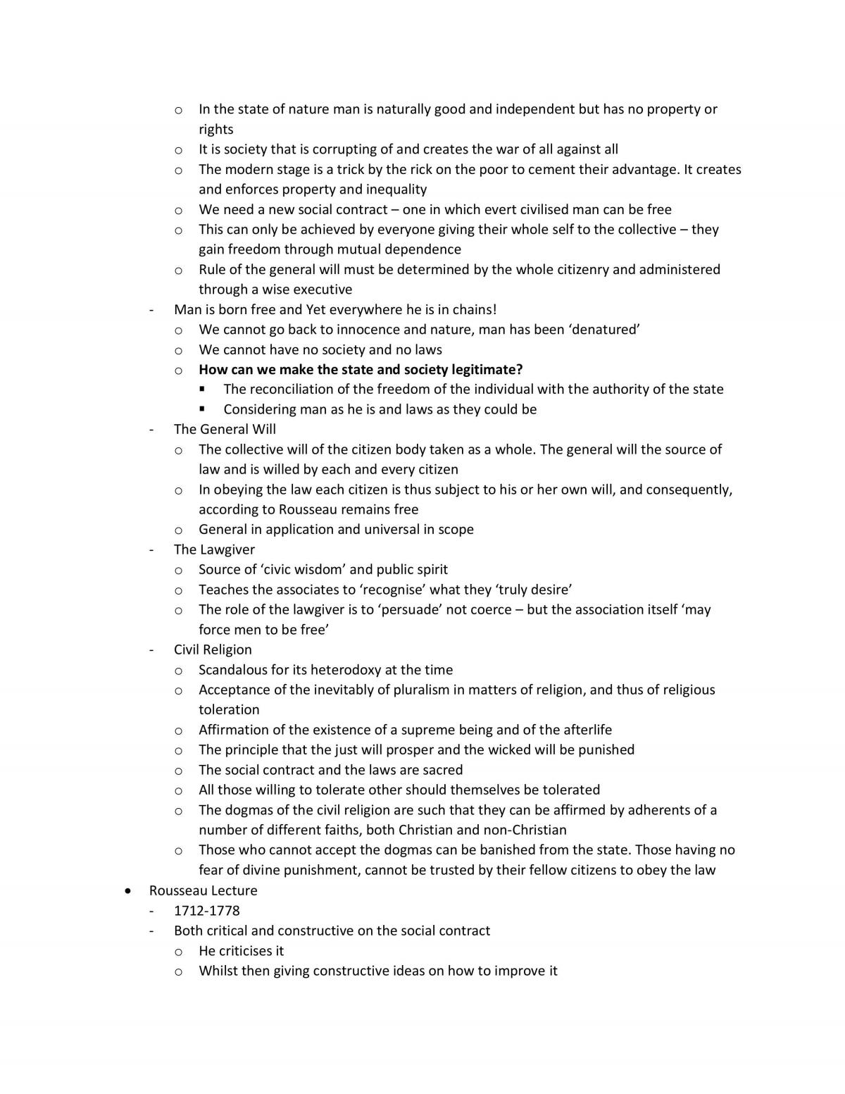 Foundations of Western Political Thought Revision Notes - Page 2