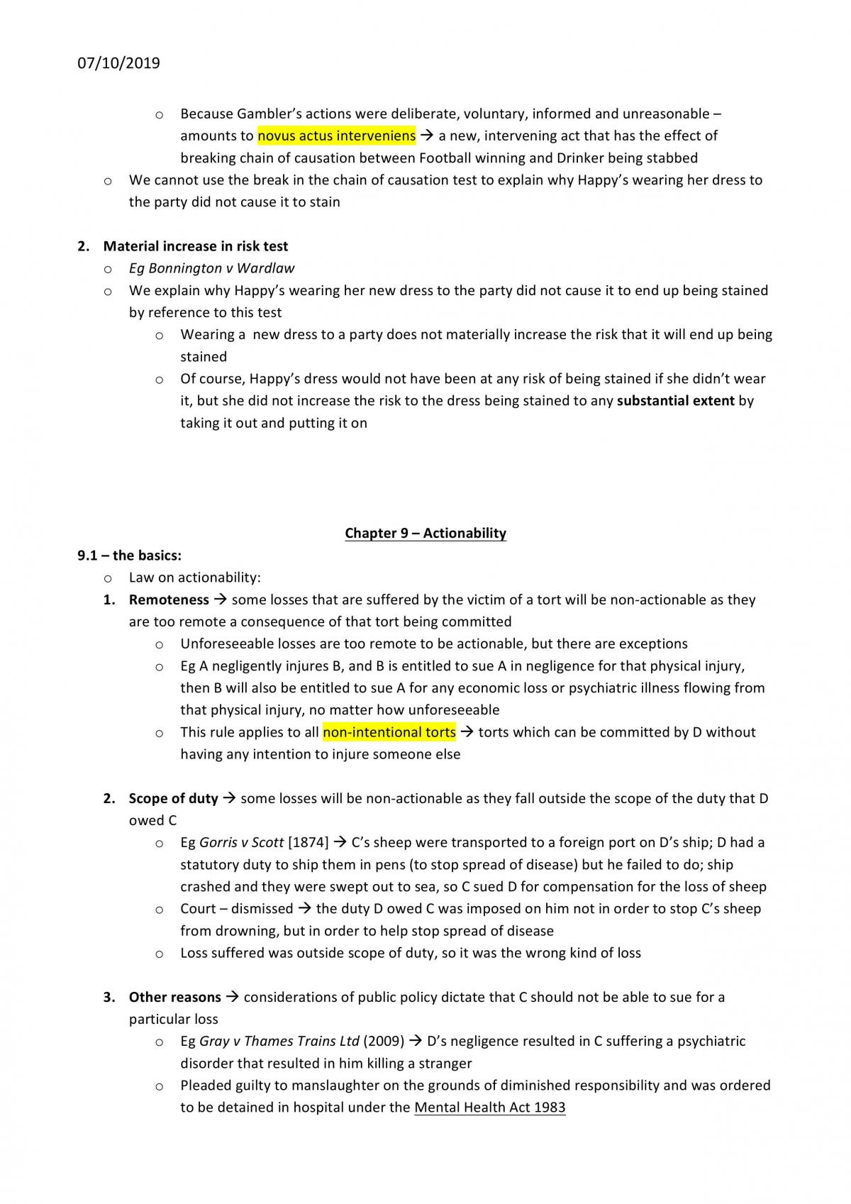 Tort law full notes - Page 33