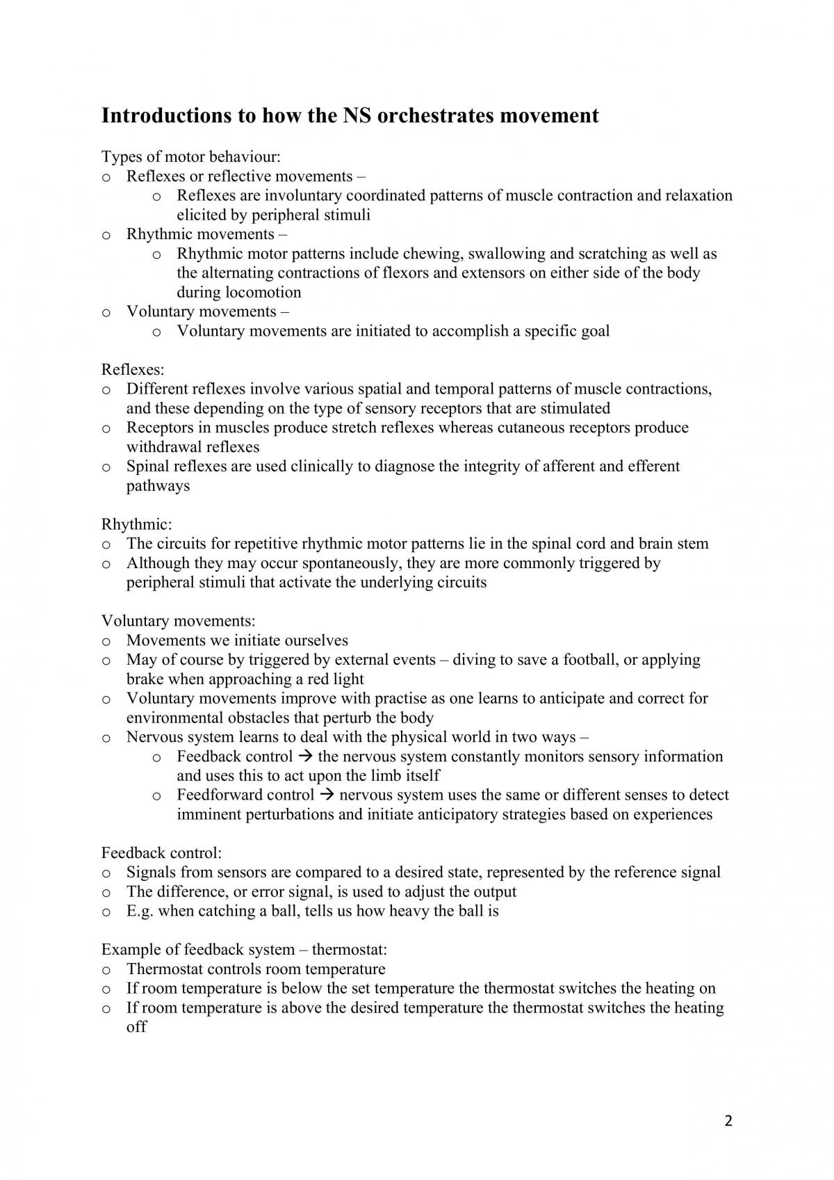 Motor systems notes  - Page 2