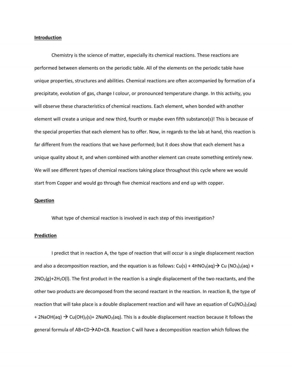 Chemistry Depth Study - Page 2