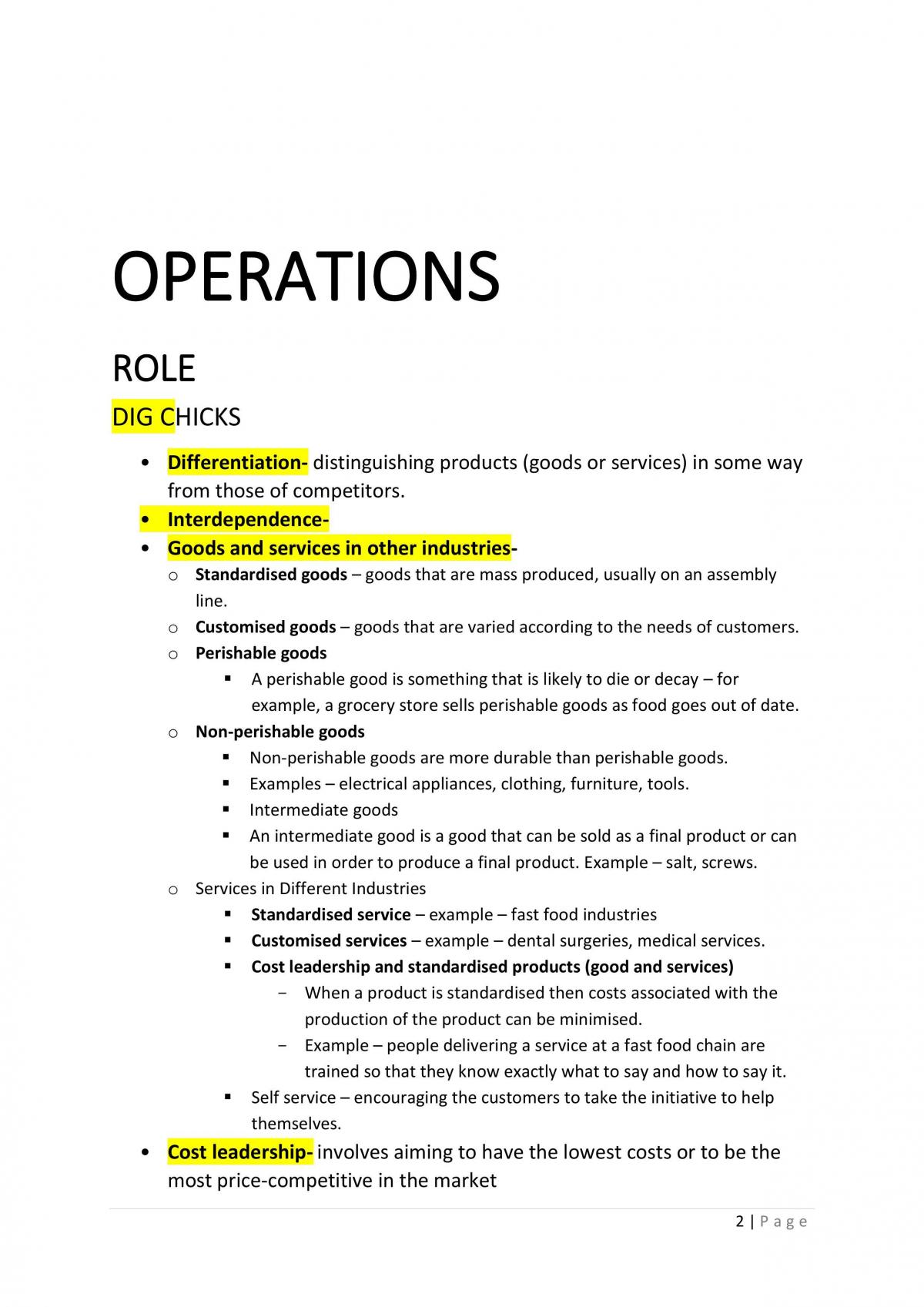 Full HSC business studies study notes - Page 2