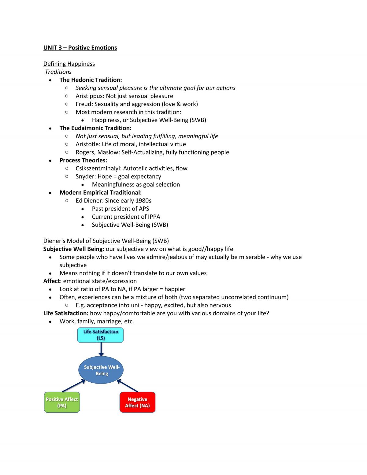 Full Class Notes - Positive Psychology - Page 23